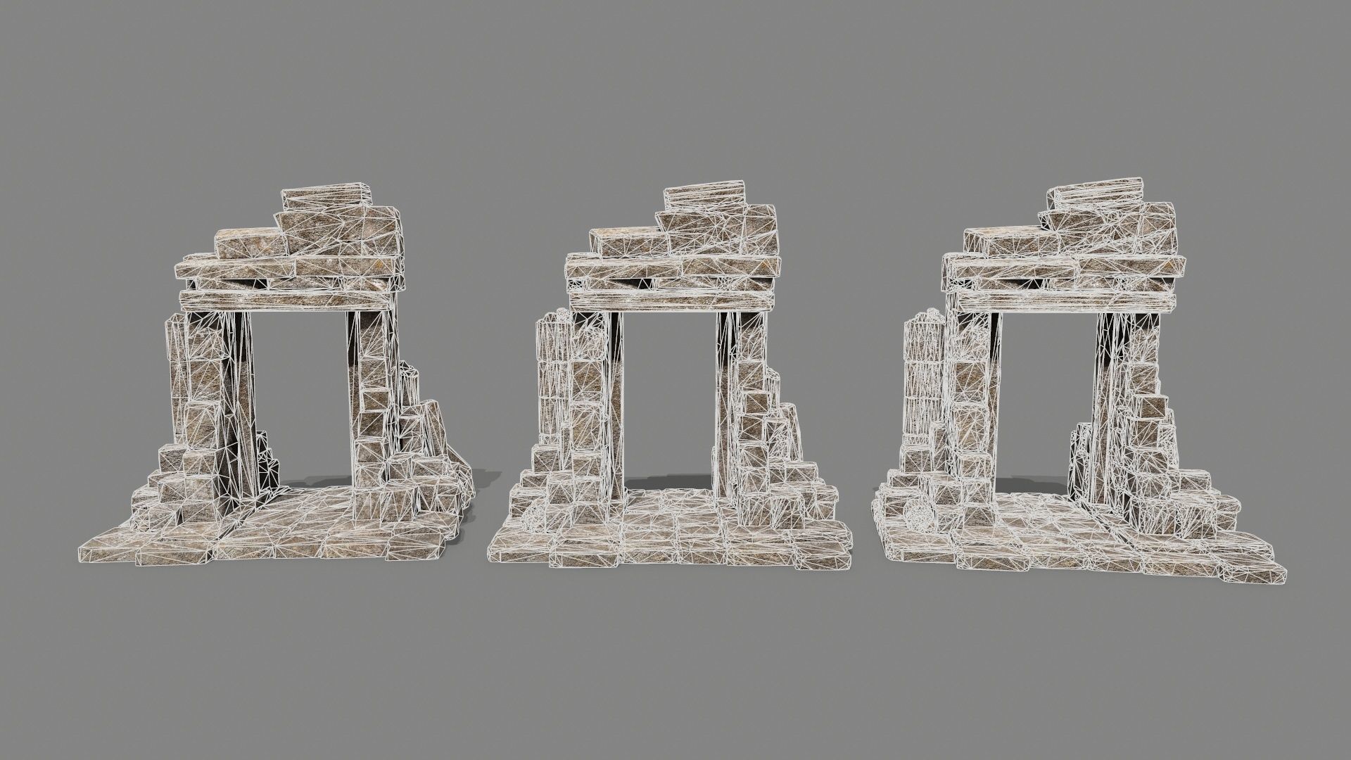 old door Low-poly 3D model_12