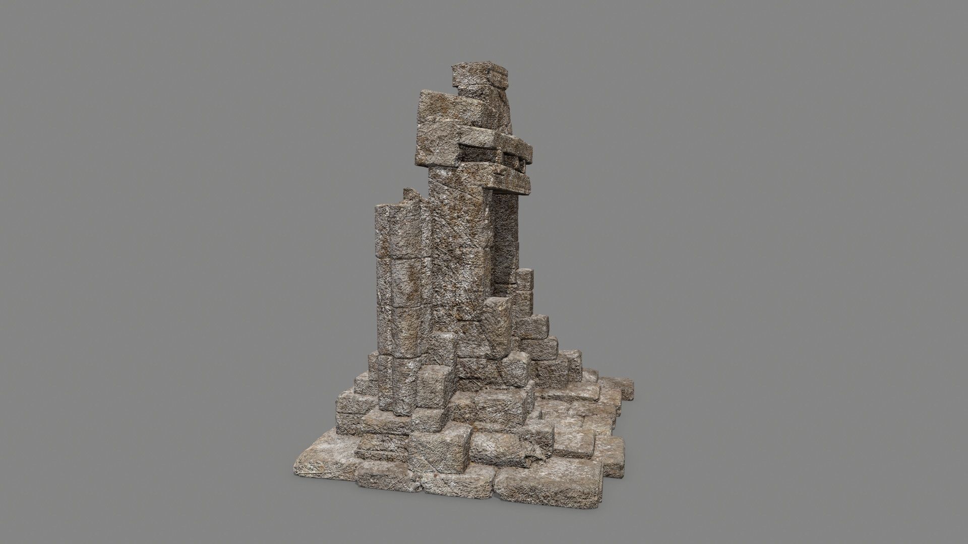 old door Low-poly 3D model_4