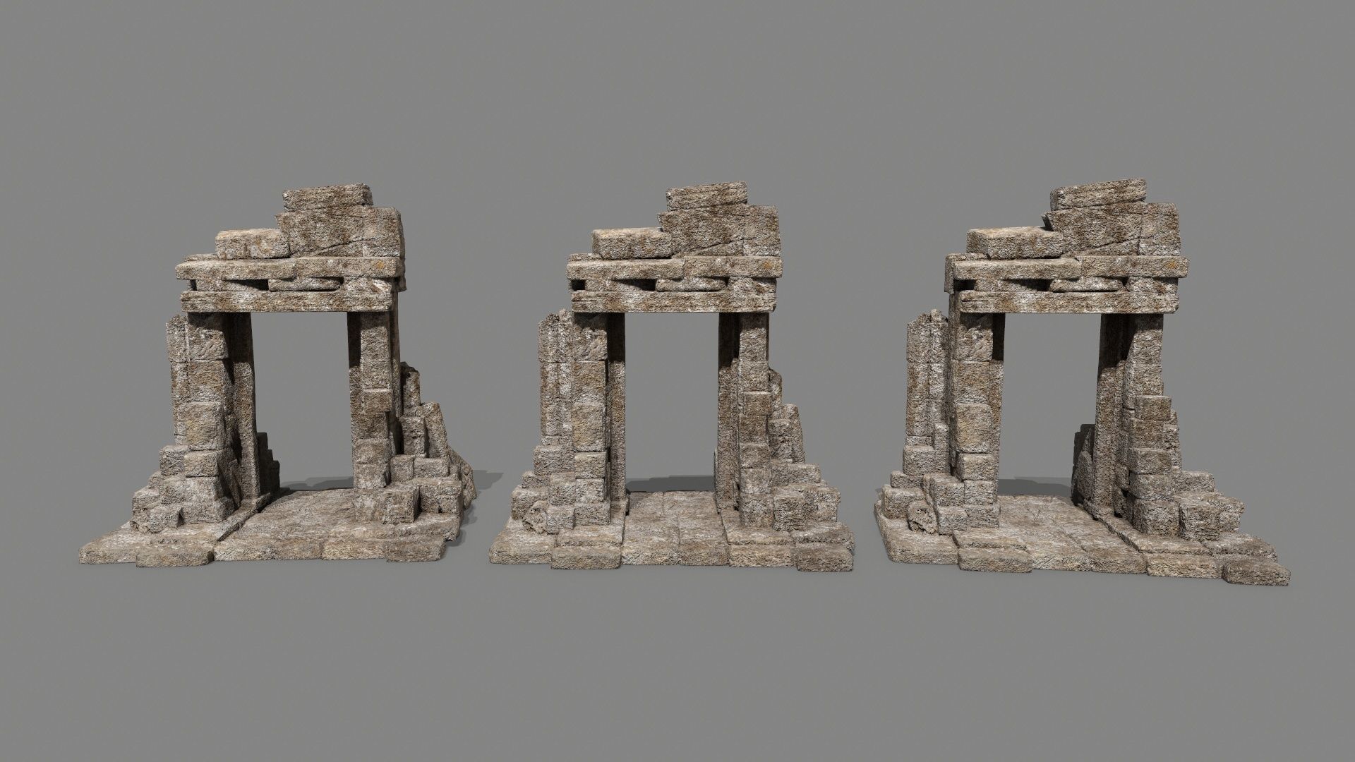 old door Low-poly 3D model_11