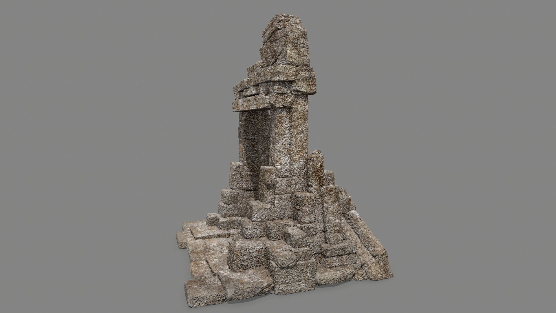 old door Low-poly 3D model_8