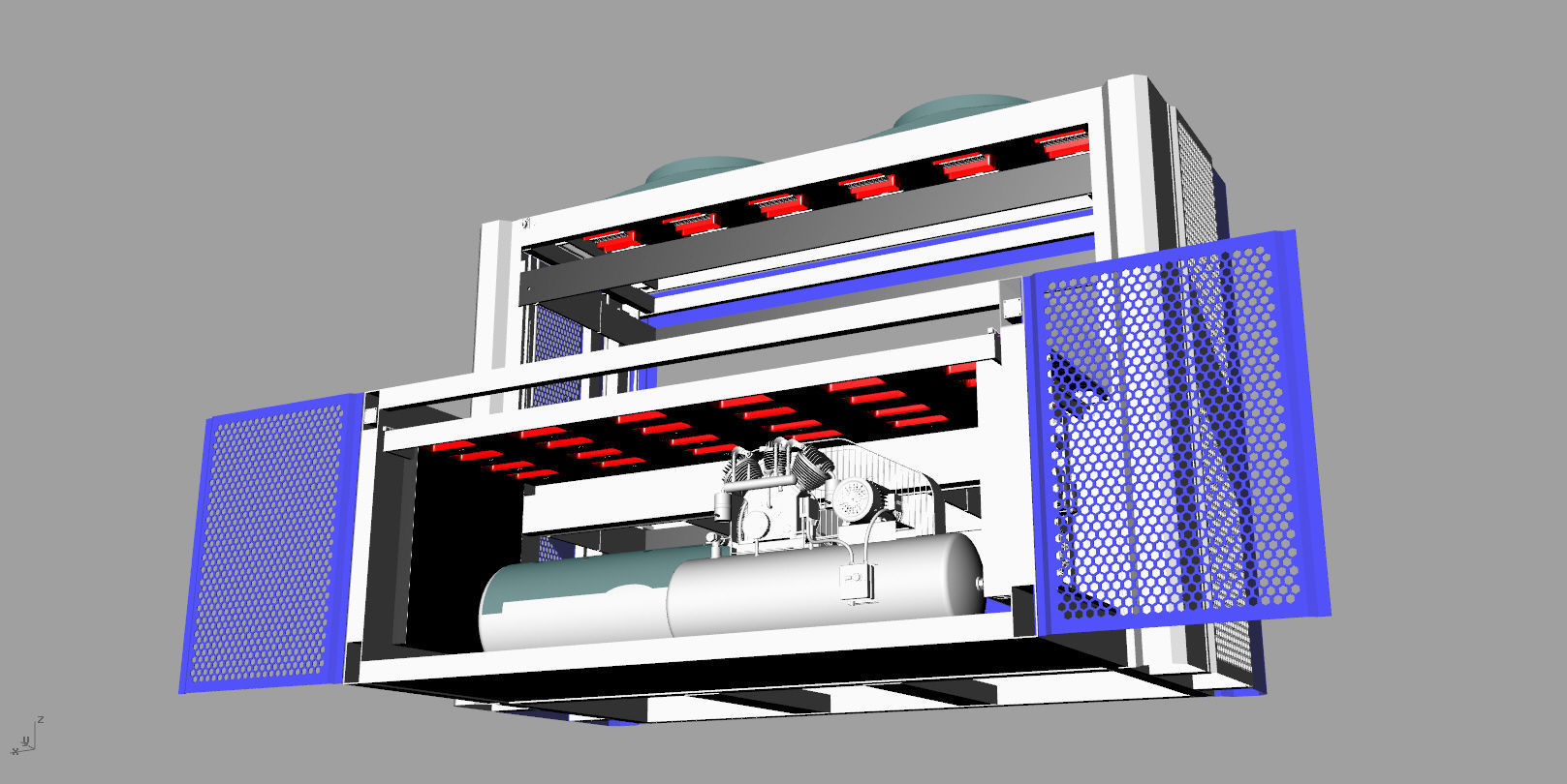large size thermoforming machine 3D model_3
