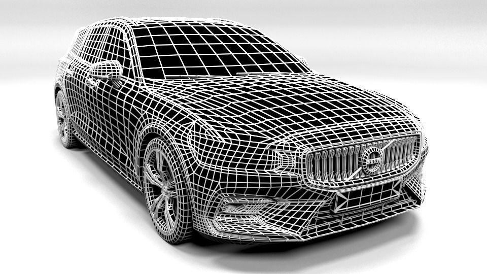 VOLVO V60 Low-poly 3D model_1