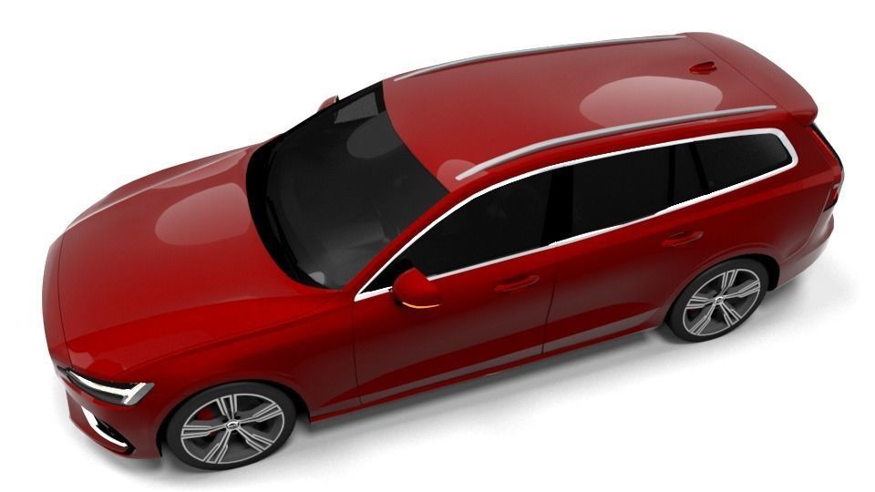 VOLVO V60 Low-poly 3D model_6