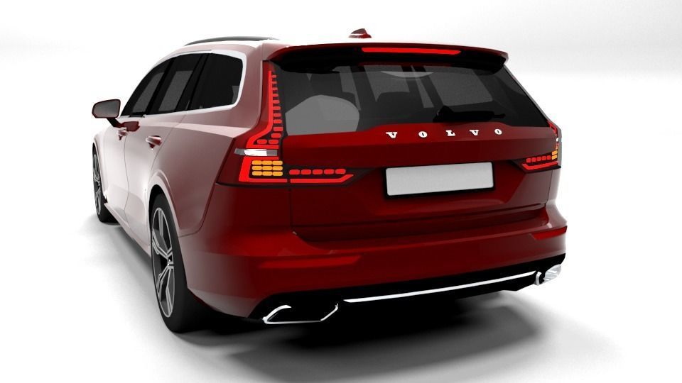 VOLVO V60 Low-poly 3D model_2