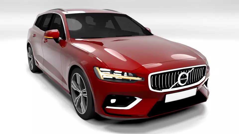 VOLVO V60 Low-poly 3D model_0
