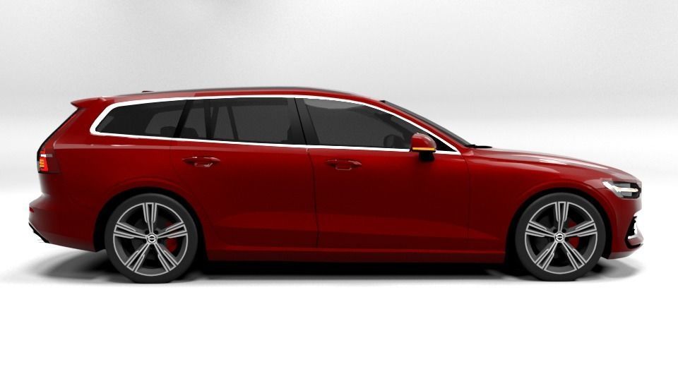 VOLVO V60 Low-poly 3D model_4