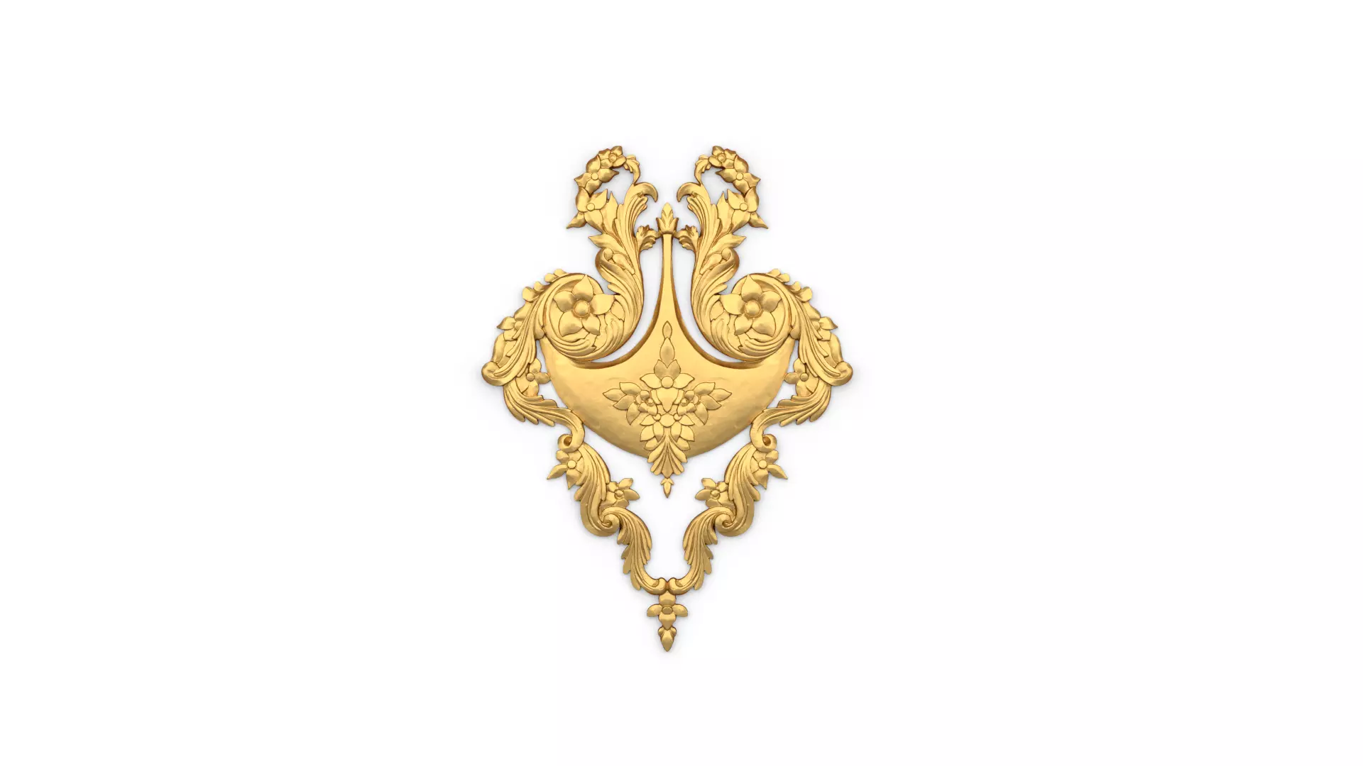 Classic carved decor ornament 380 3D model