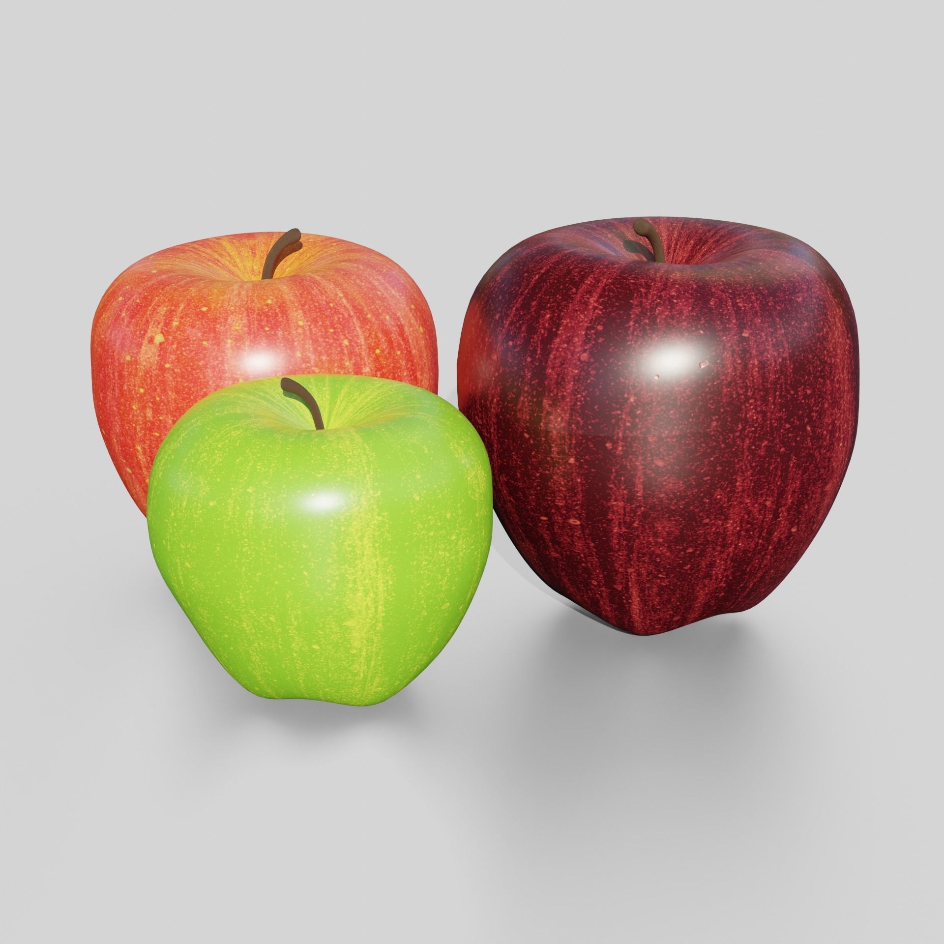 Realistic Apples 3D model_1