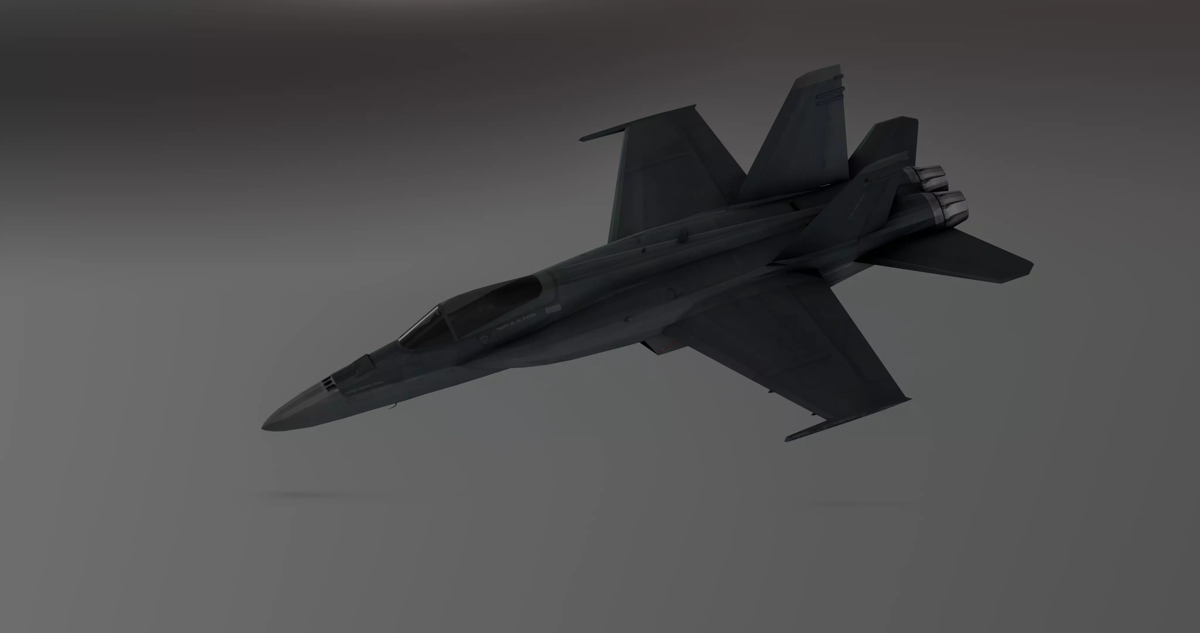 F-18 Stealth - Super Hornet Fighter Jet Low-poly 3D model_0