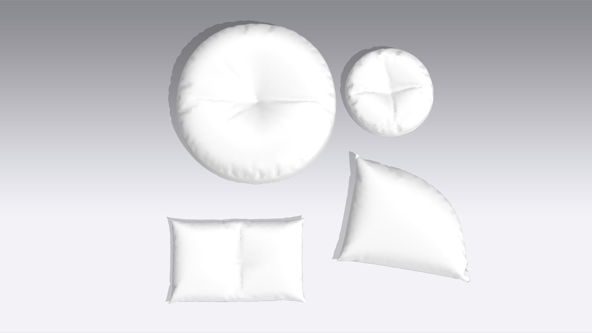 Pillow Low-poly 3D model_3