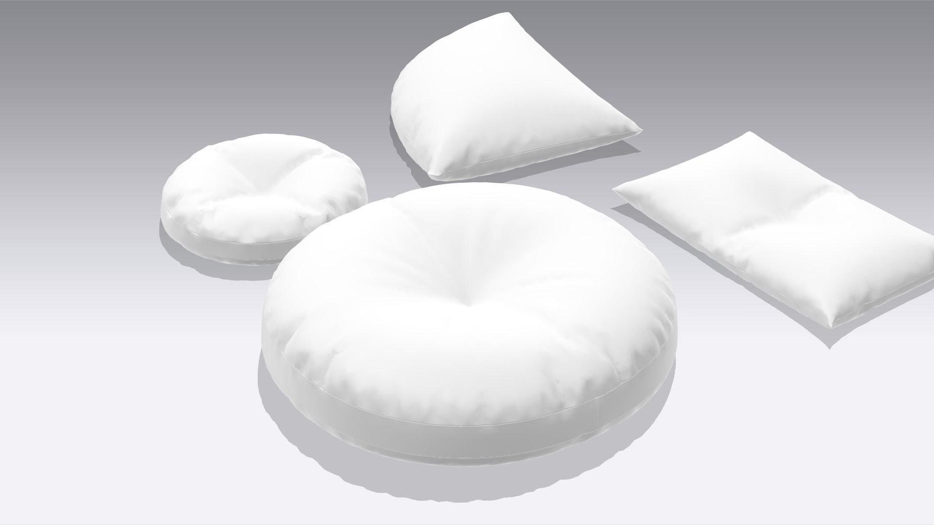 Pillow Low-poly 3D model_6
