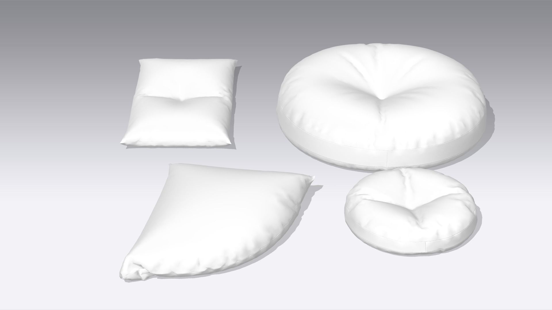 Pillow Low-poly 3D model_2