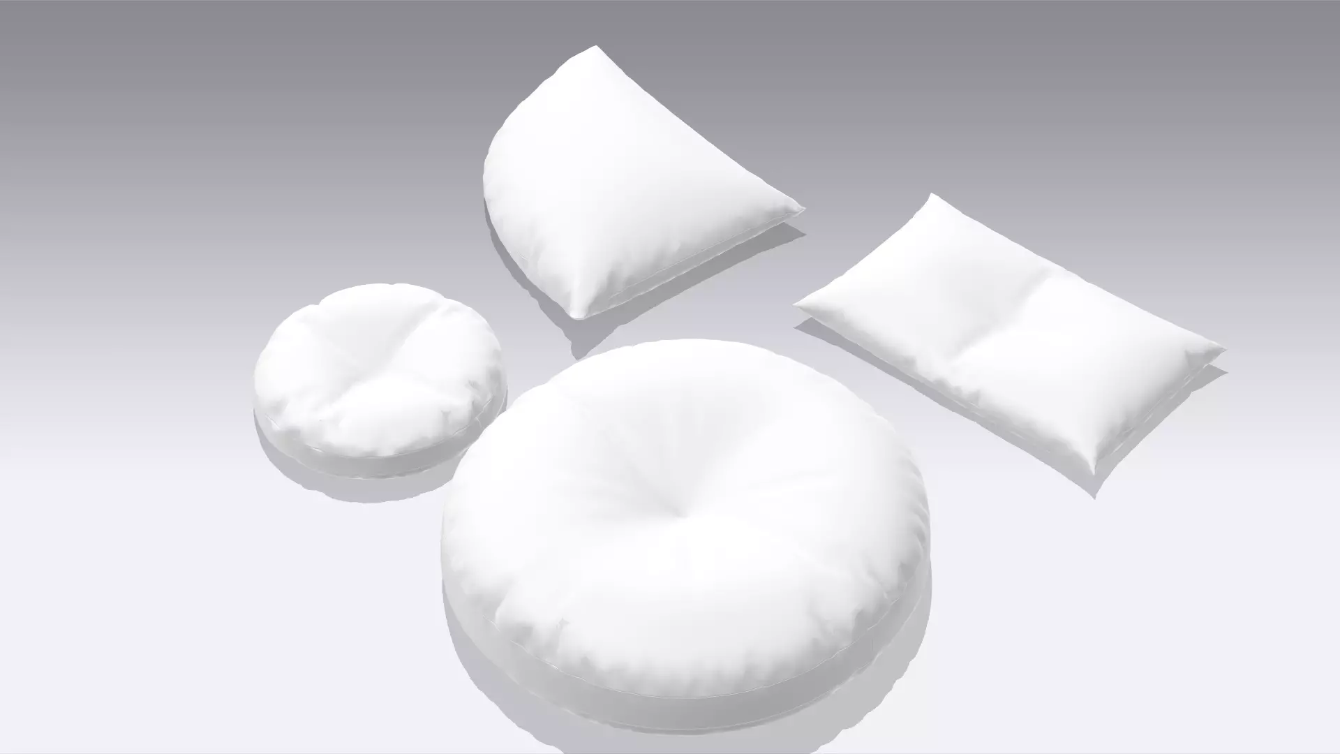 Pillow Low-poly 3D model_0