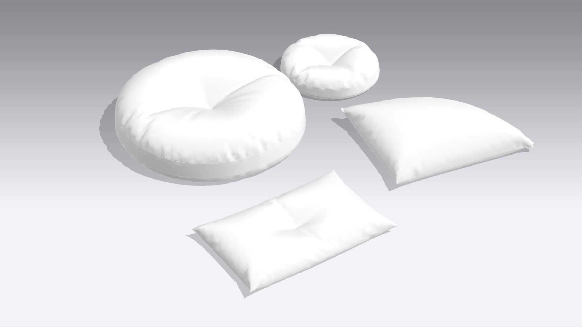 Pillow Low-poly 3D model_4