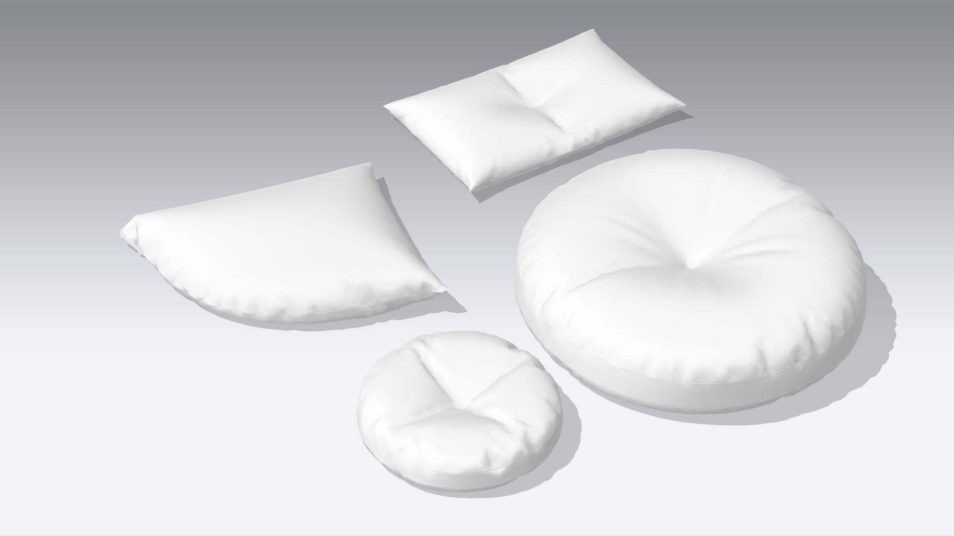 Pillow Low-poly 3D model_1