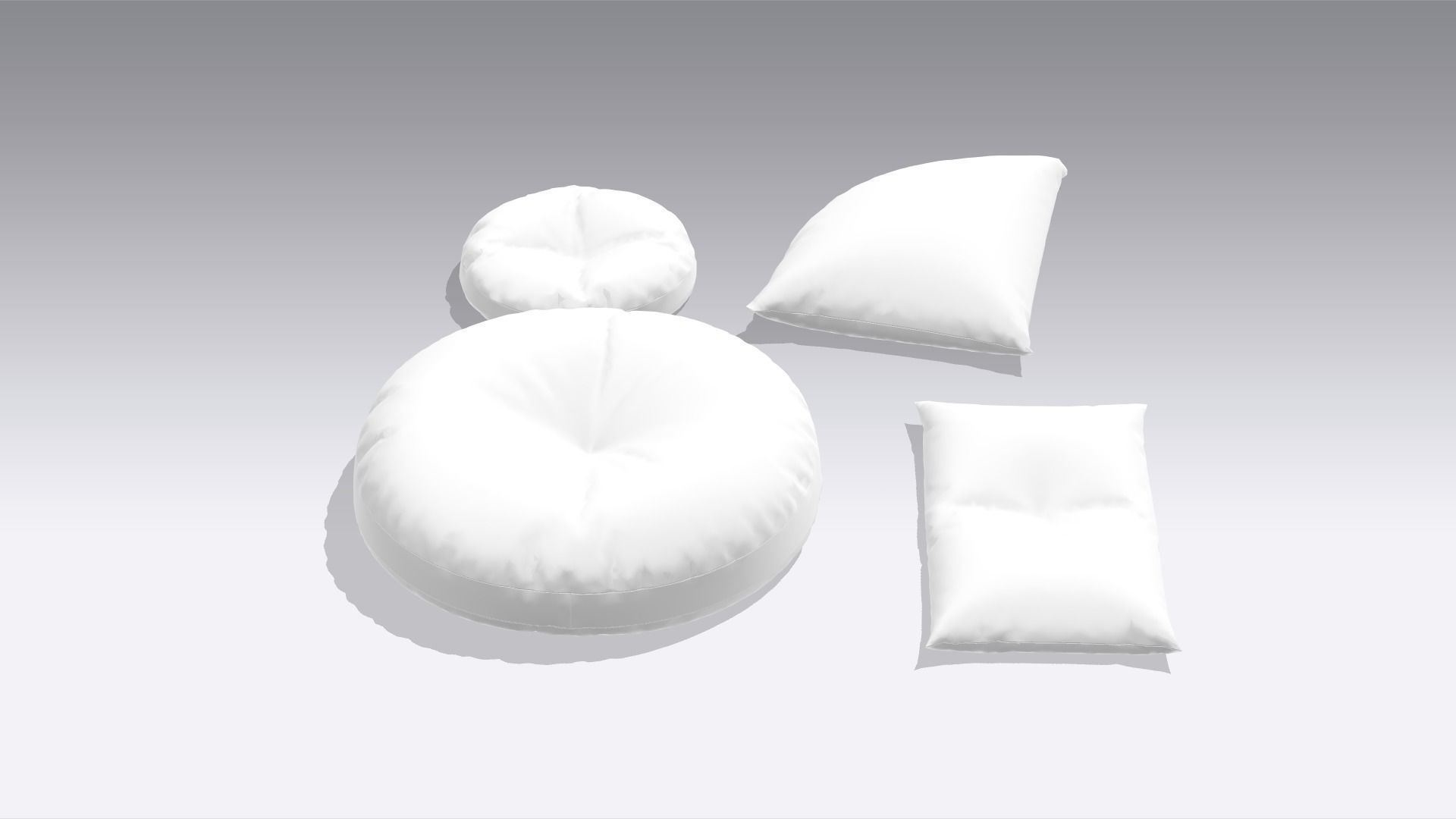 Pillow Low-poly 3D model_5