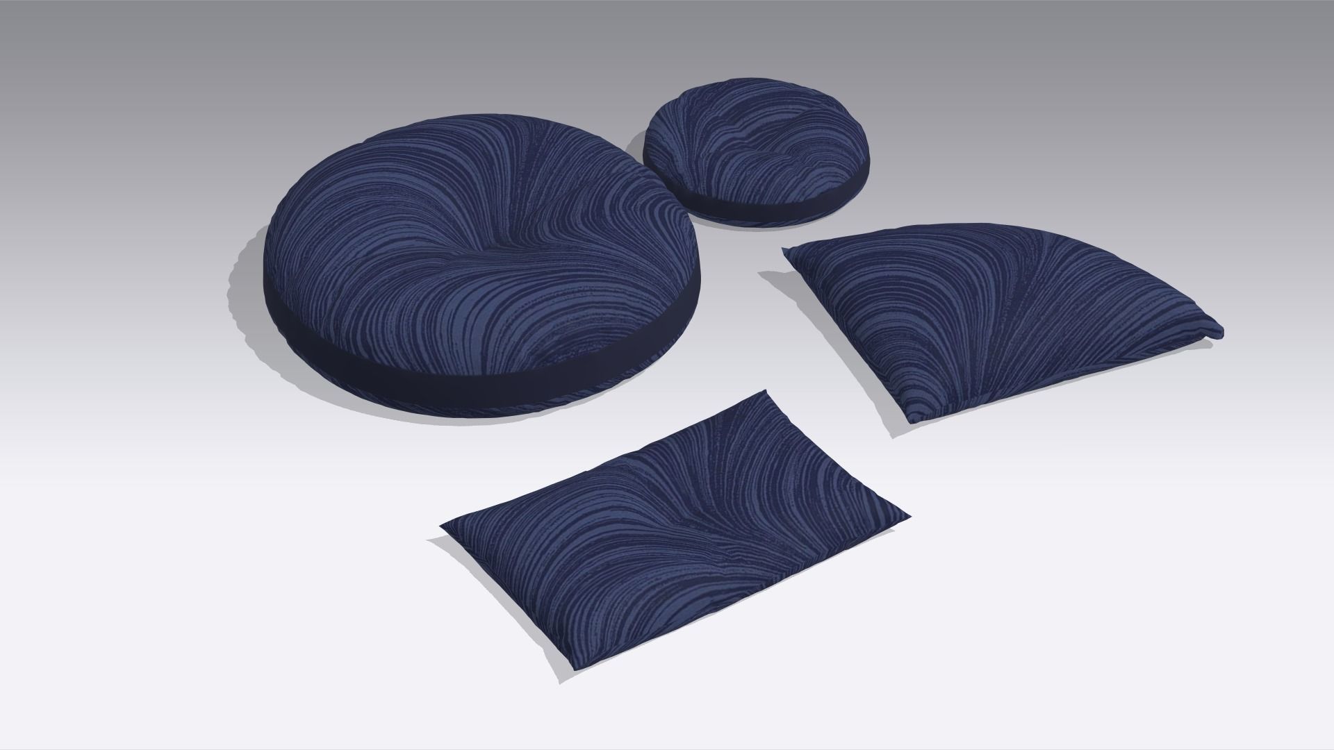 Pillow Low-poly 3D model_4