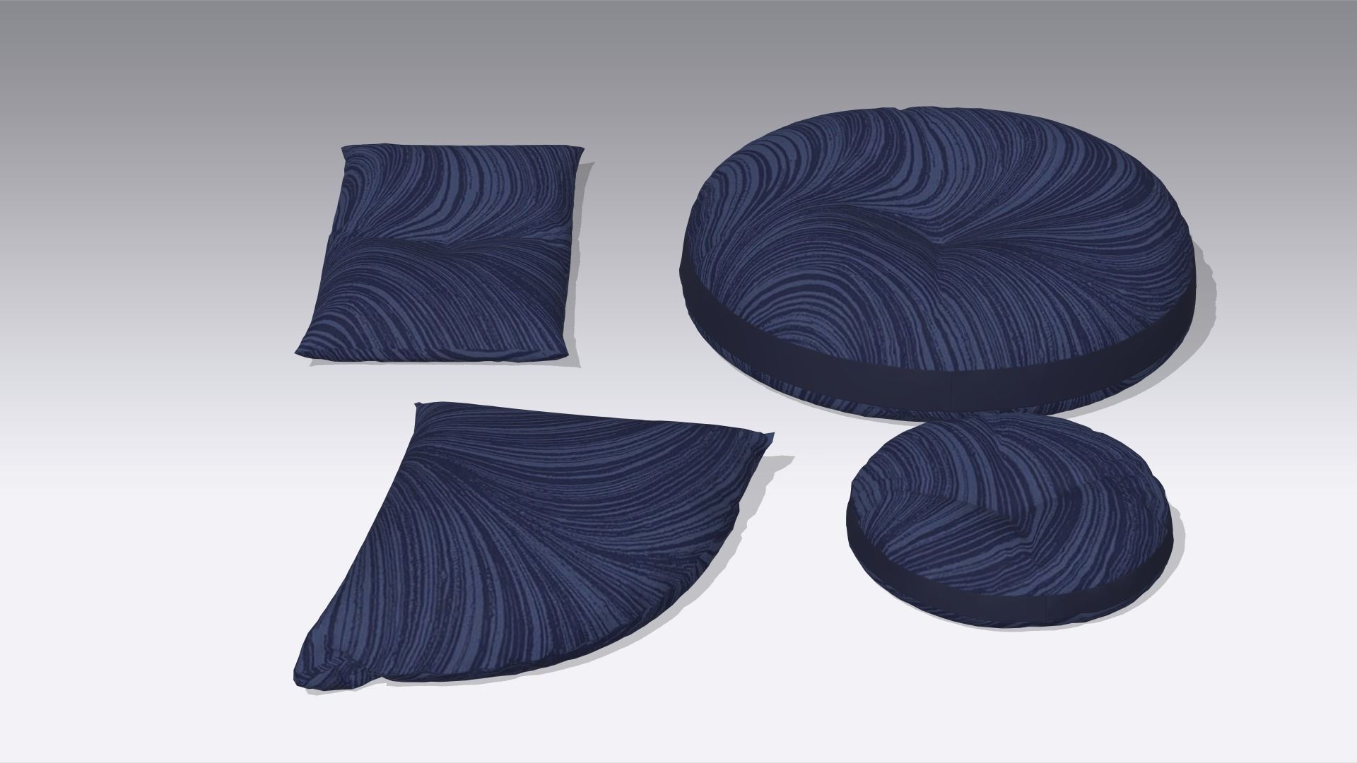 Pillow Low-poly 3D model_2