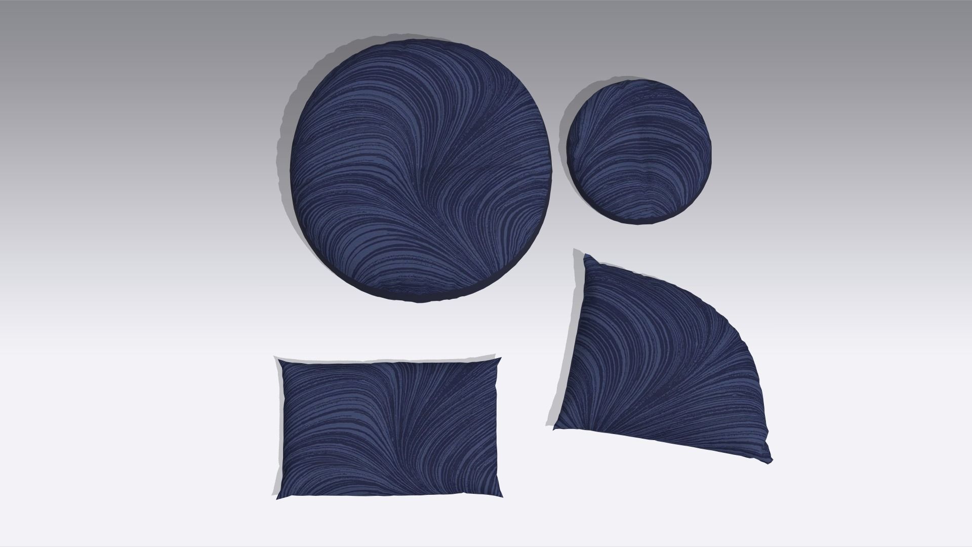 Pillow Low-poly 3D model_3