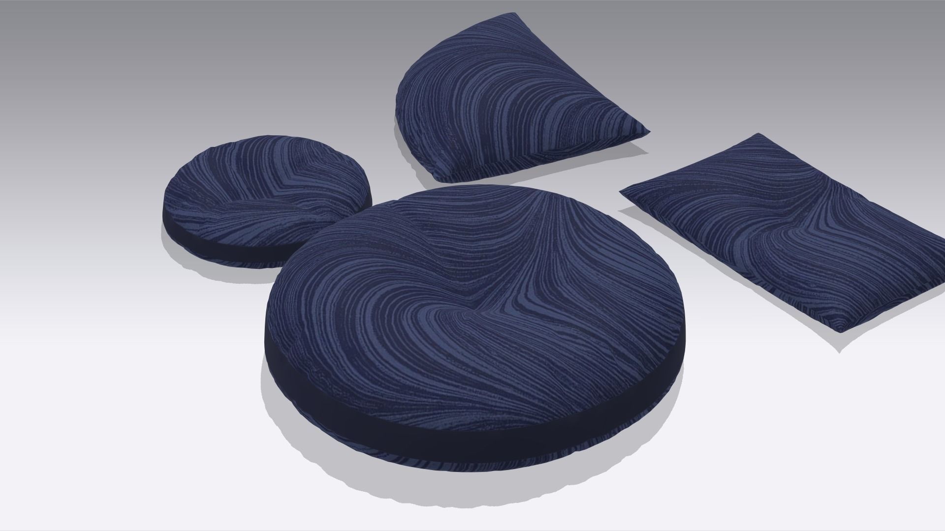 Pillow Low-poly 3D model_6