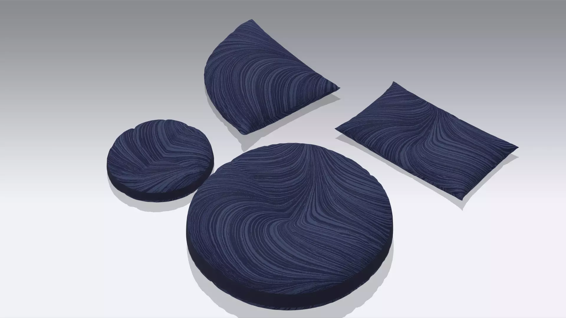 Pillow Low-poly 3D model_0