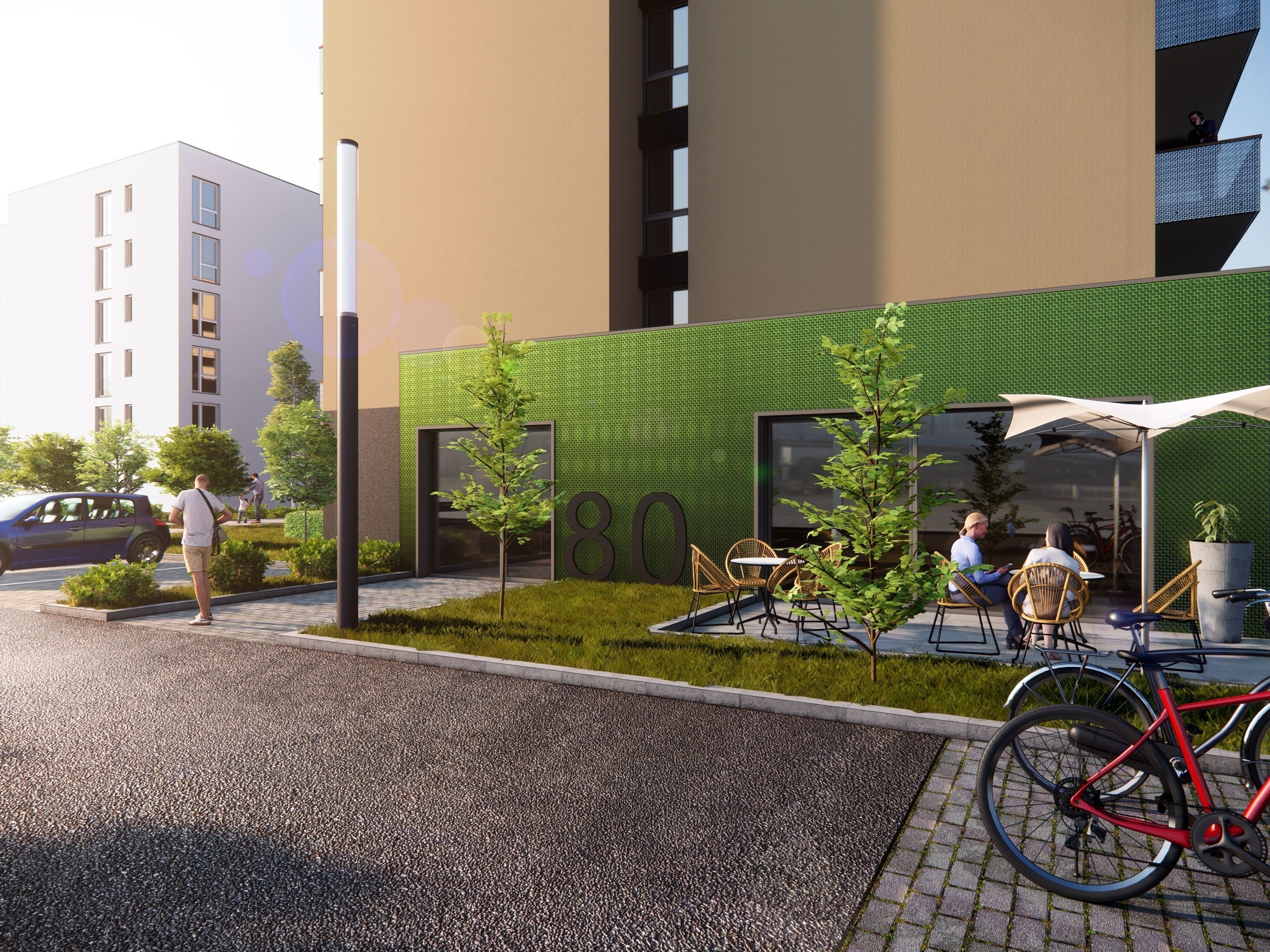 Apartment Building Exterior 01 3D model_1