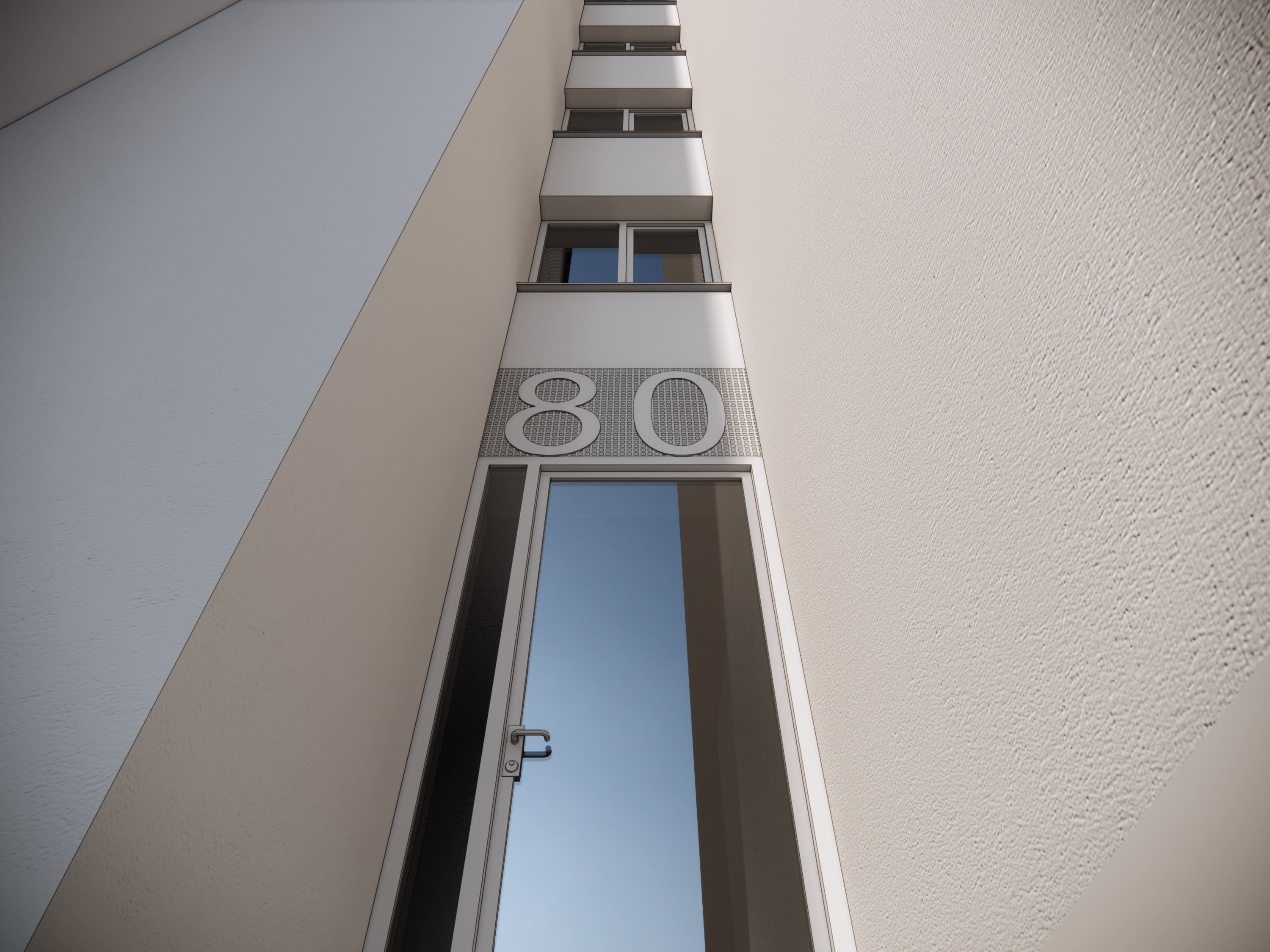 Apartment Building Exterior 01 3D model_15