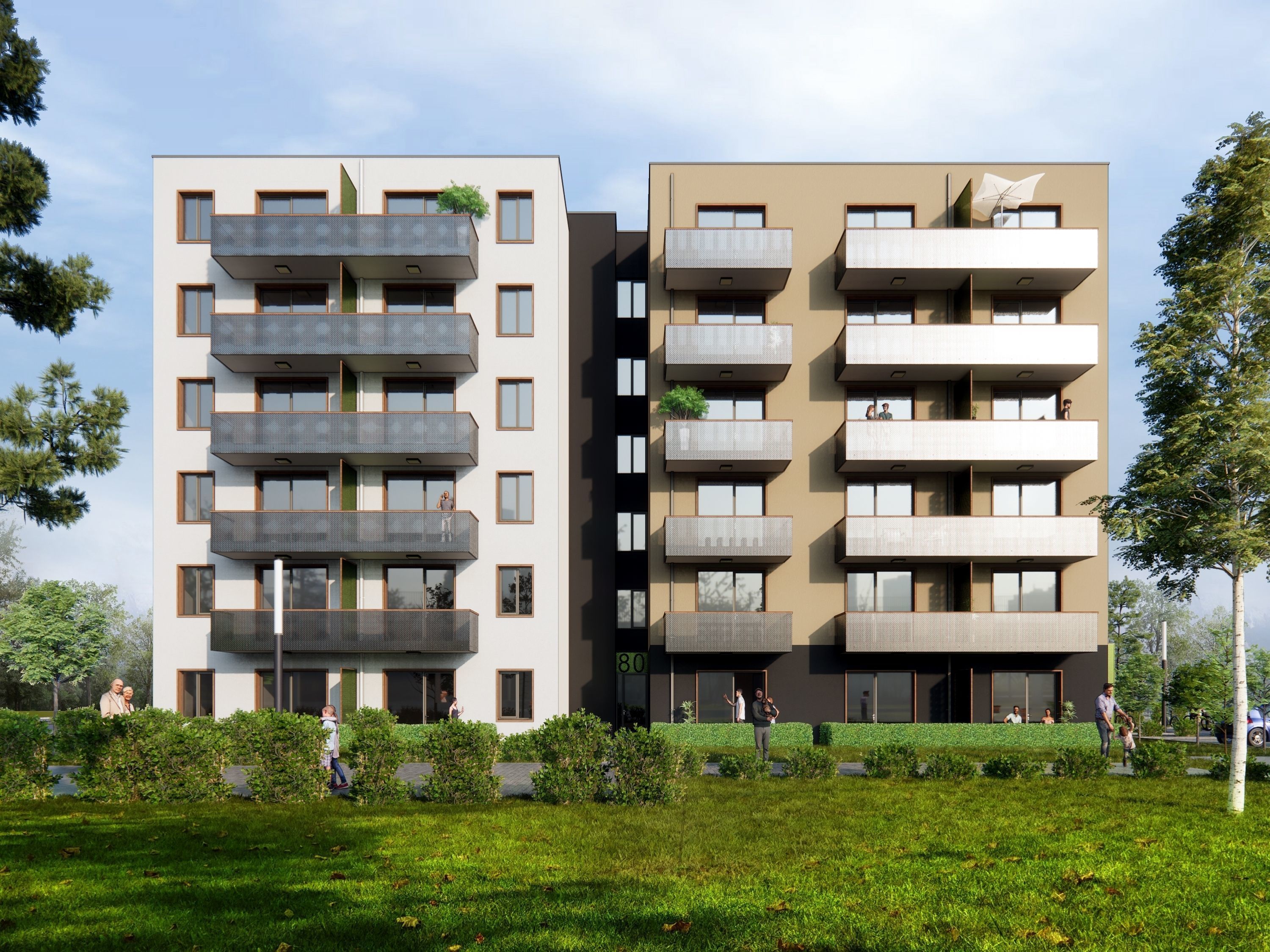 Apartment Building Exterior 01 3D model_5