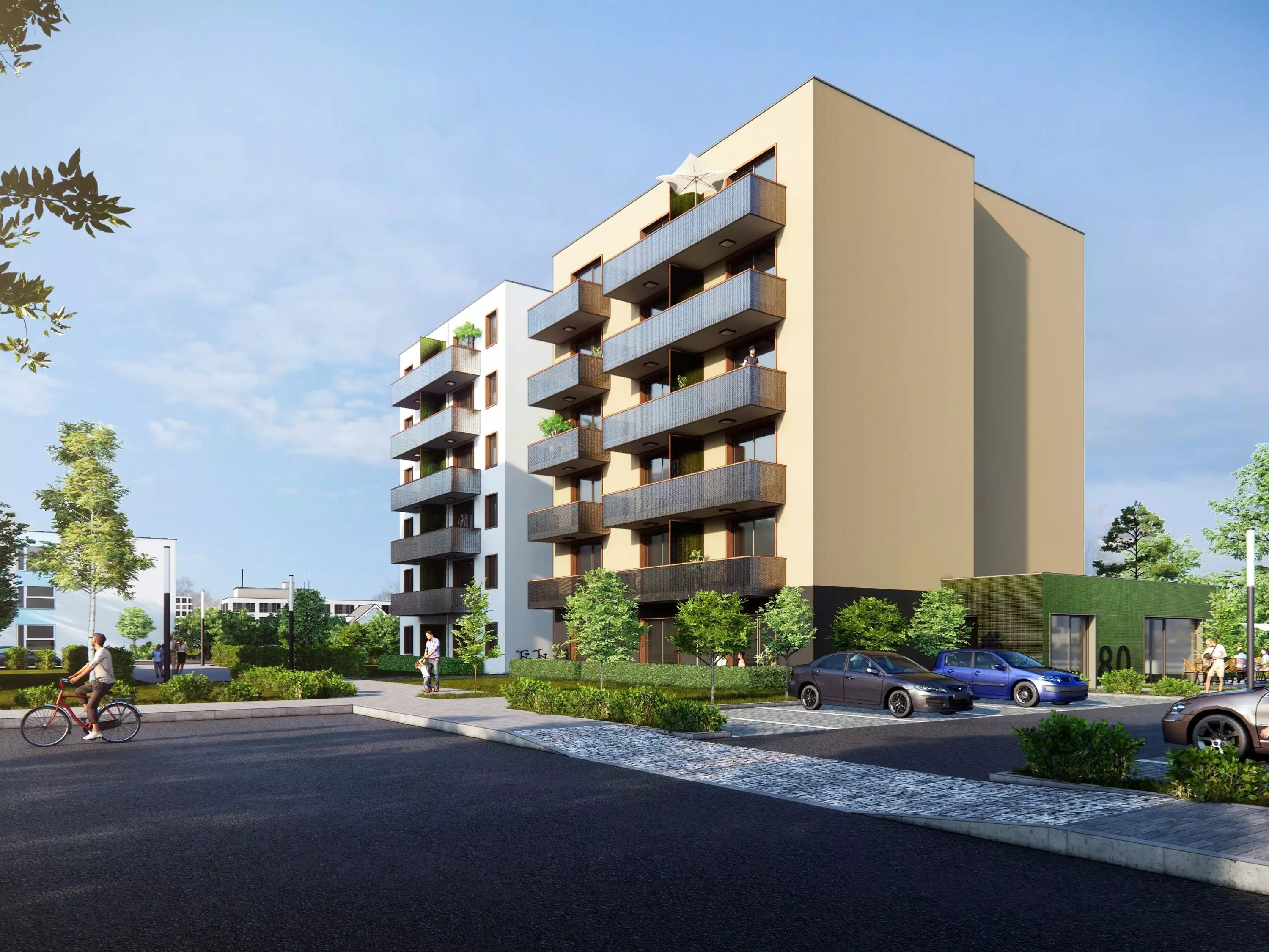 Apartment Building Exterior 01 3D model_0
