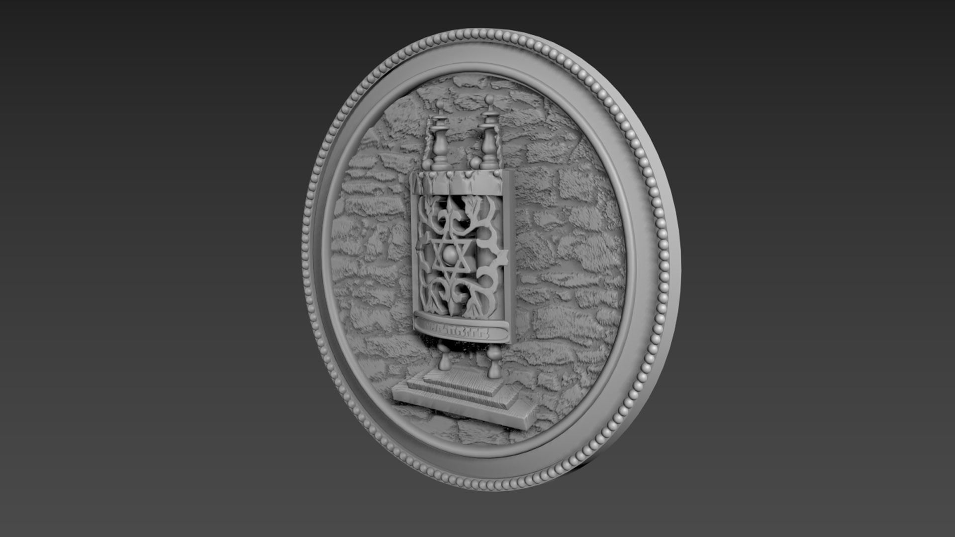 Torah Bas-Relief 3D model_9