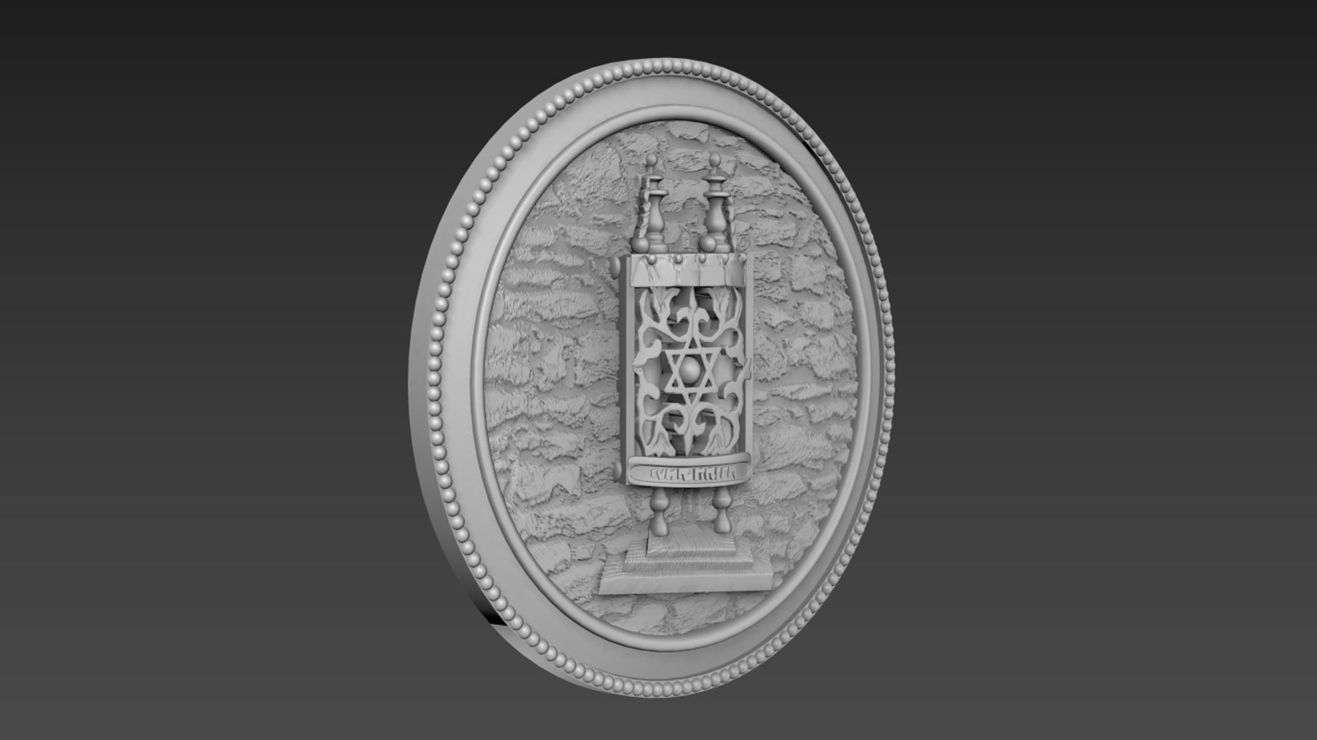 Torah Bas-Relief 3D model_4