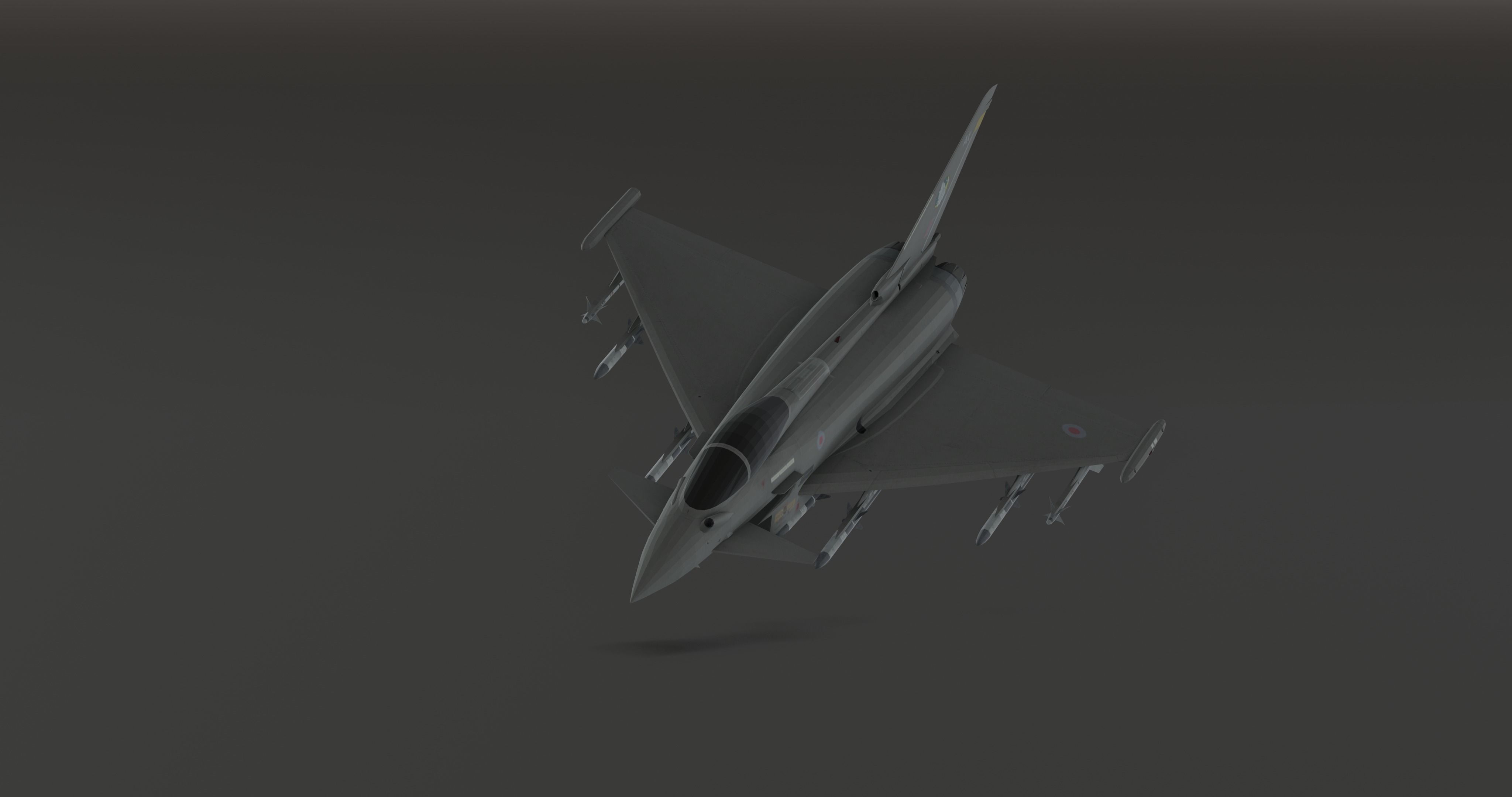 Typhoon Fighter Jet - Photorealistic Low-poly 3D model_2