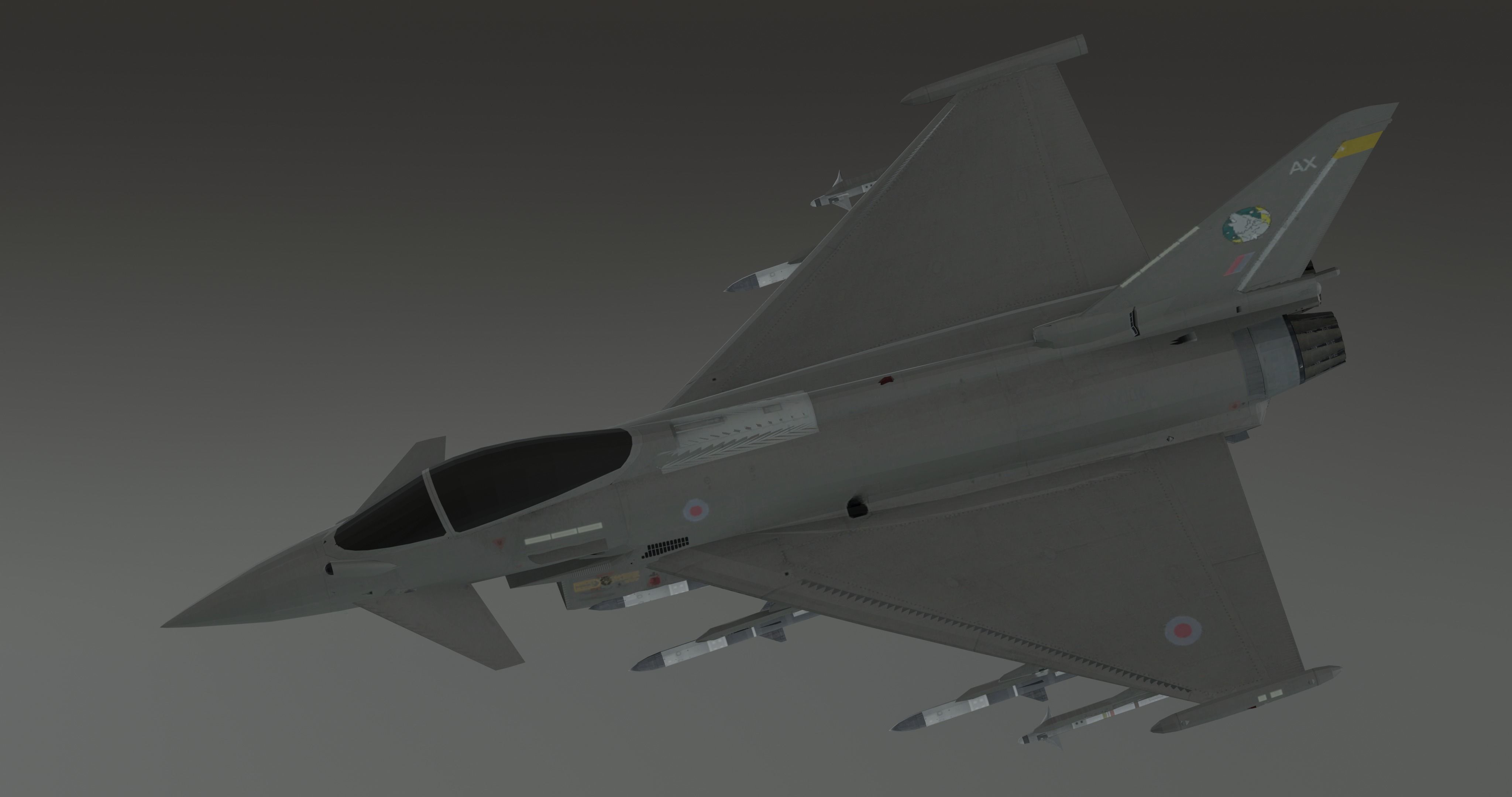 Typhoon Fighter Jet - Photorealistic Low-poly 3D model_15