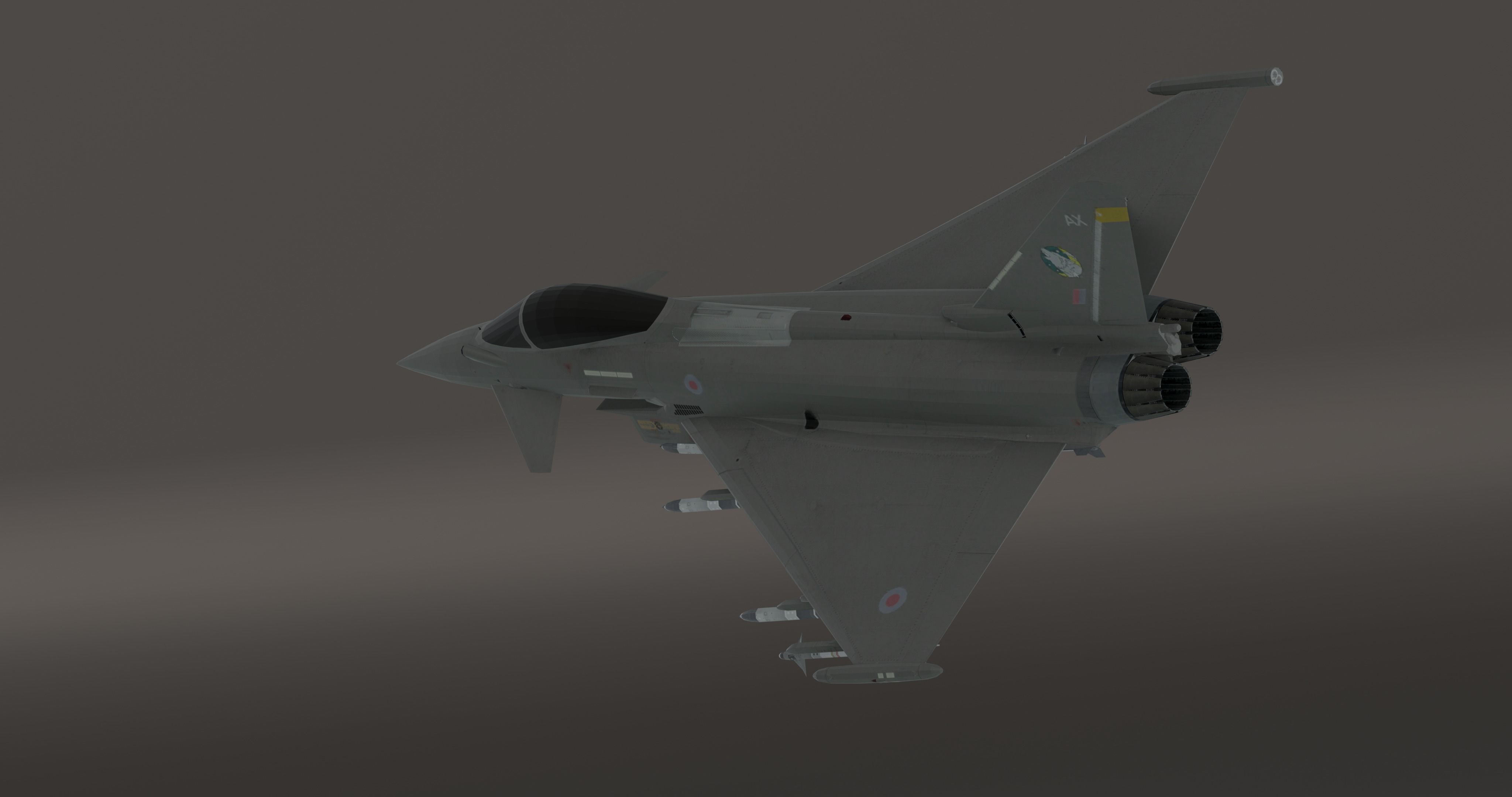 Typhoon Fighter Jet - Photorealistic Low-poly 3D model_18