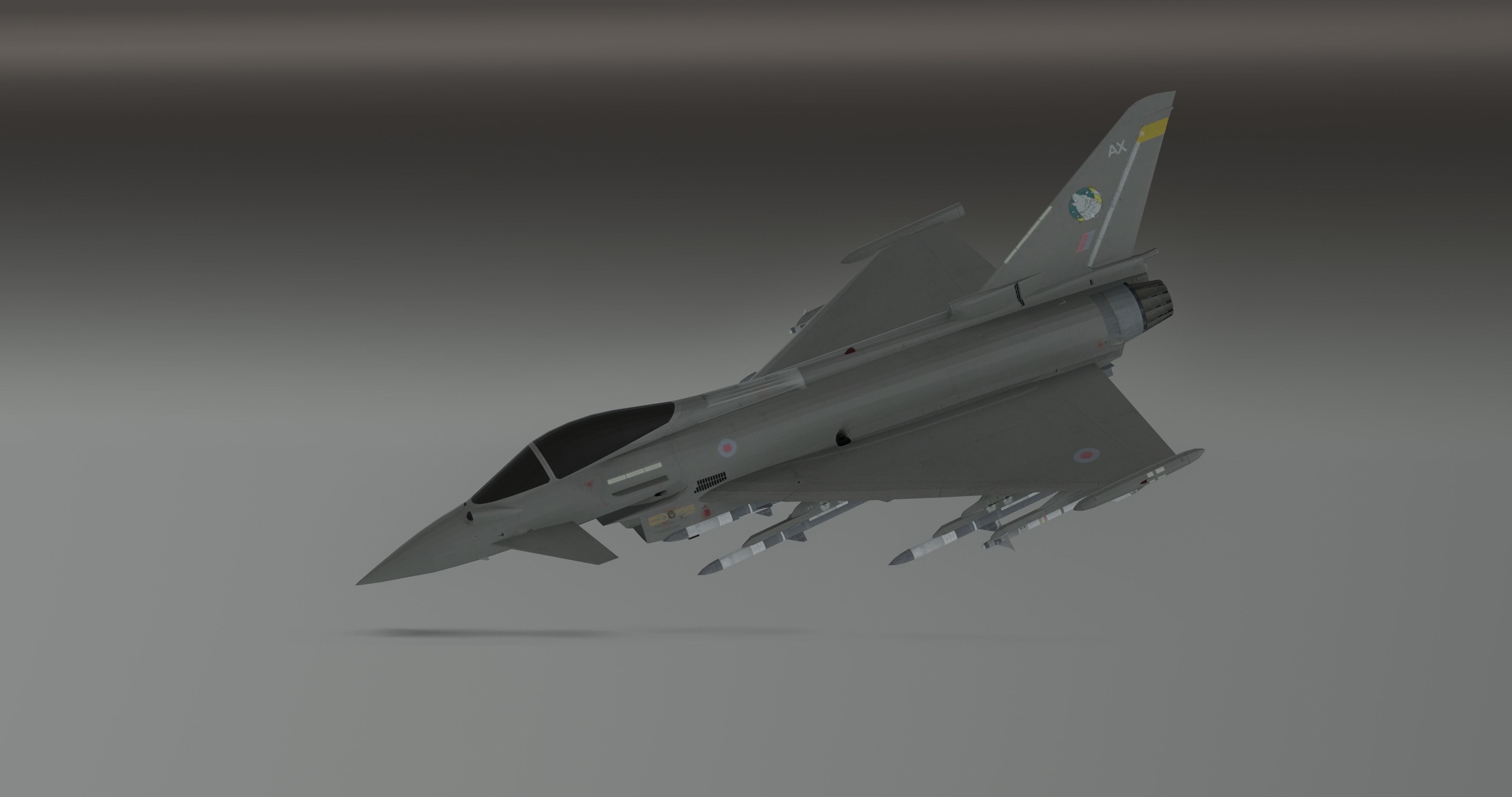 Typhoon Fighter Jet - Photorealistic Low-poly 3D model_13