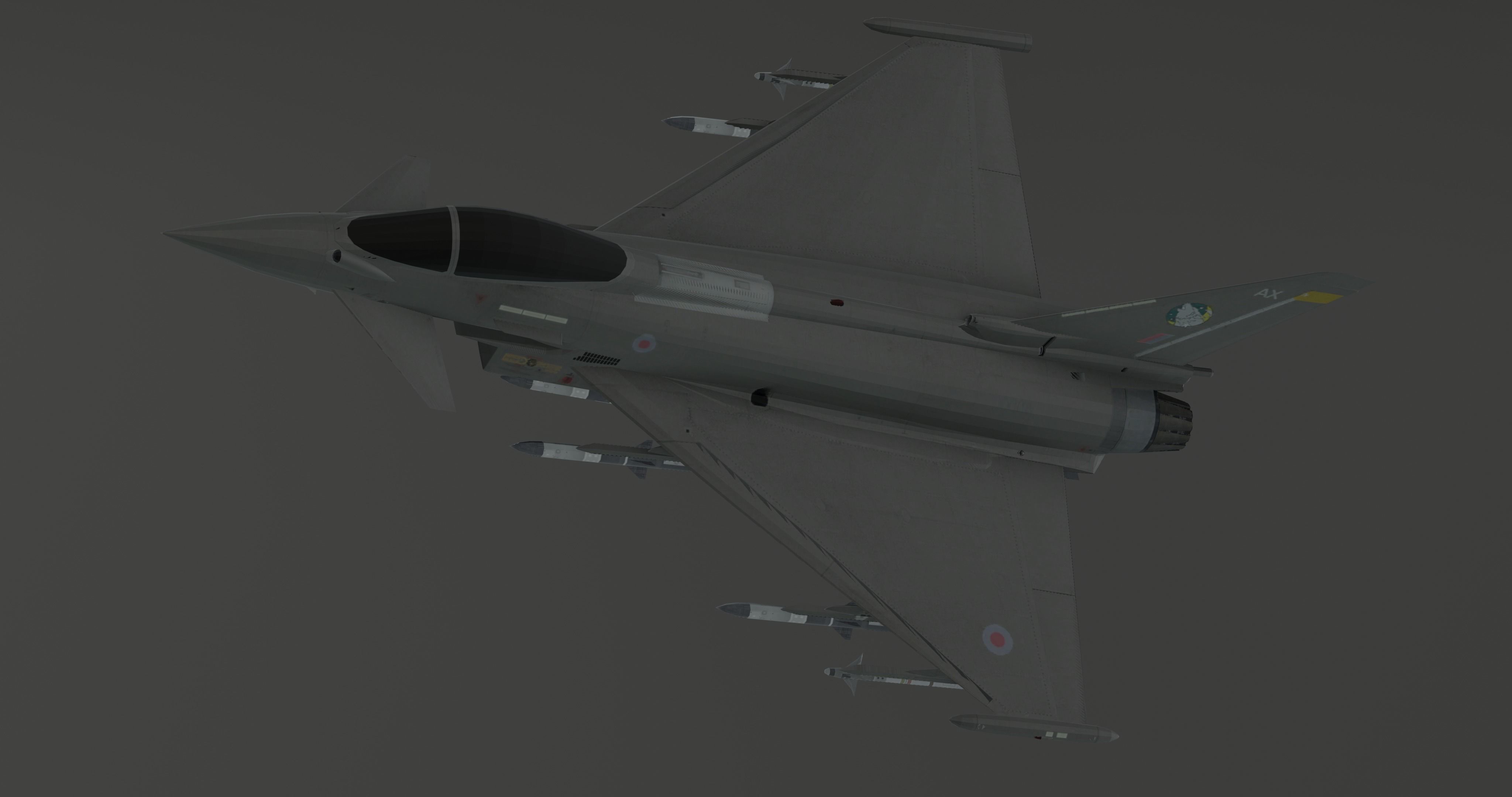 Typhoon Fighter Jet - Photorealistic Low-poly 3D model_17