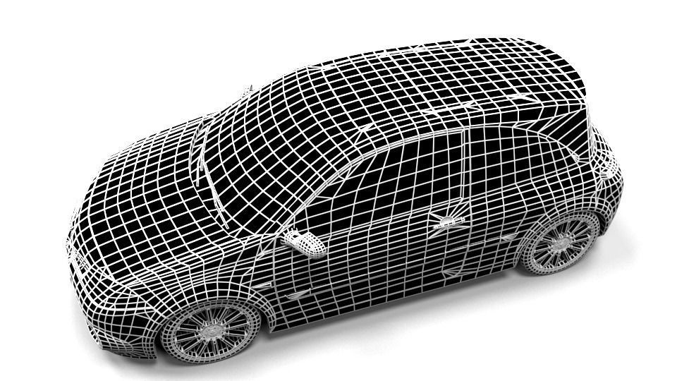 RENAULT MEGANE RS COUPE Low-poly 3D model_5