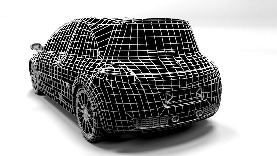 RENAULT MEGANE RS COUPE Low-poly 3D model_3