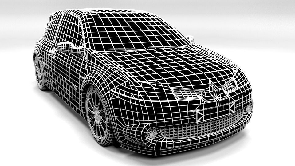 RENAULT MEGANE RS COUPE Low-poly 3D model_1