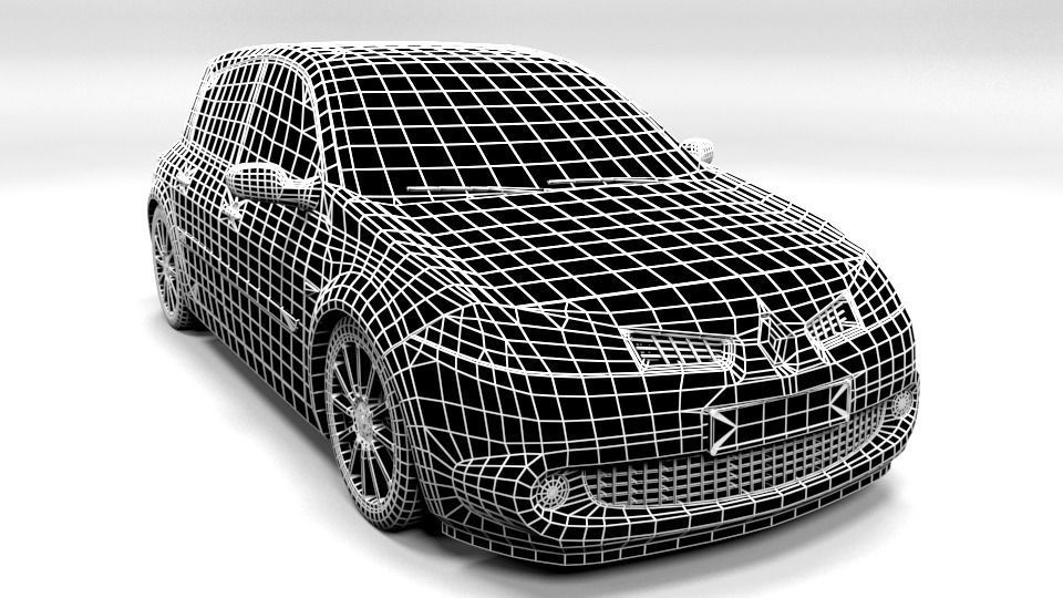 RENAULT MEGANE RS  Low-poly 3D model_1