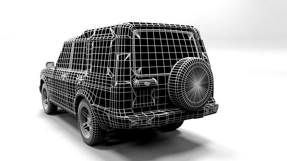 LAND ROVER DISCOVERY 2003 Low-poly 3D model_3