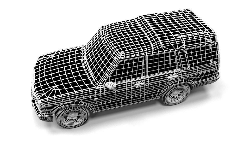 LAND ROVER DISCOVERY 2003 Low-poly 3D model_7