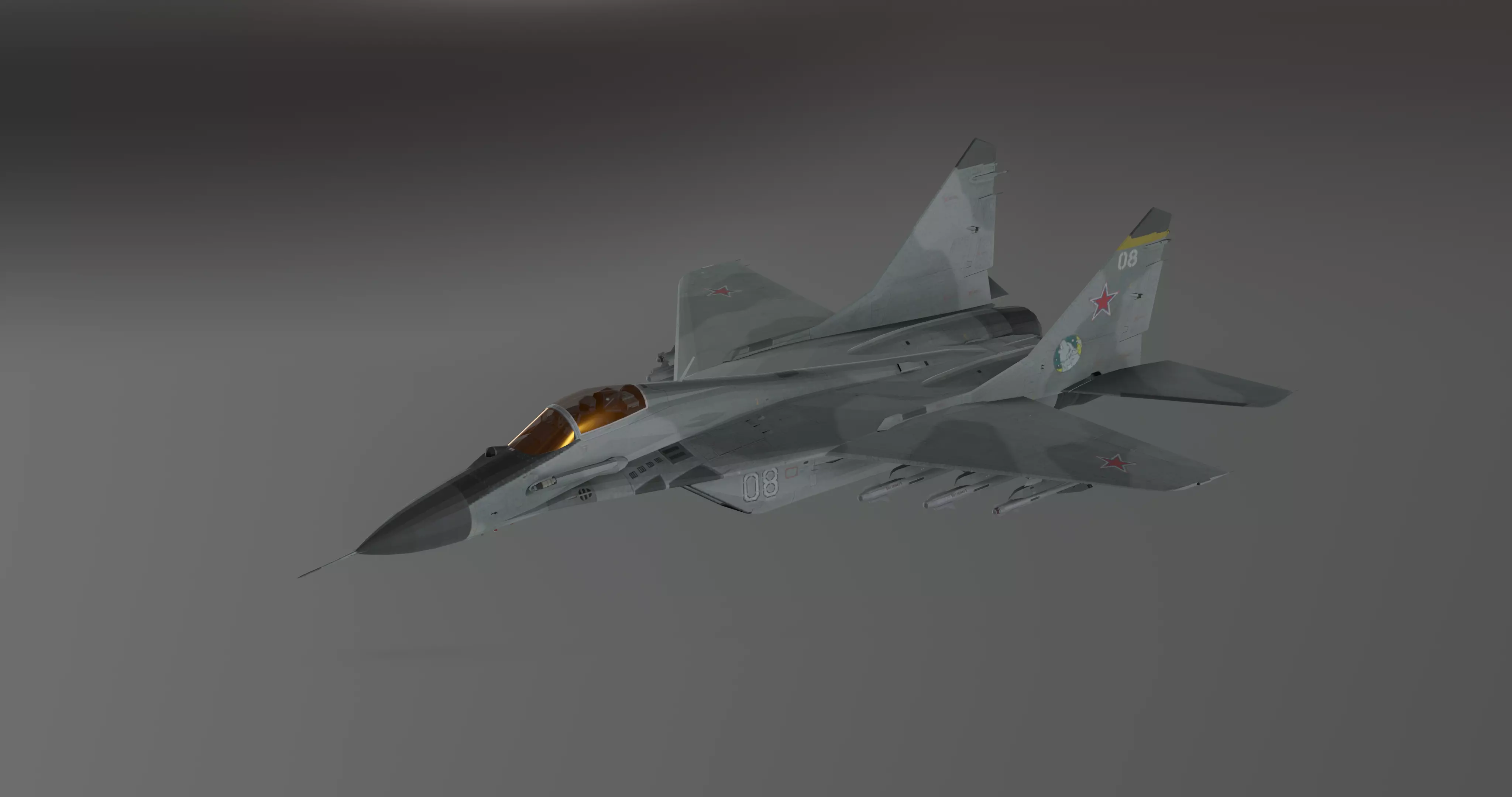 MIG 29 - Fighter Jet - Photorealistic Low-poly 3D model_0