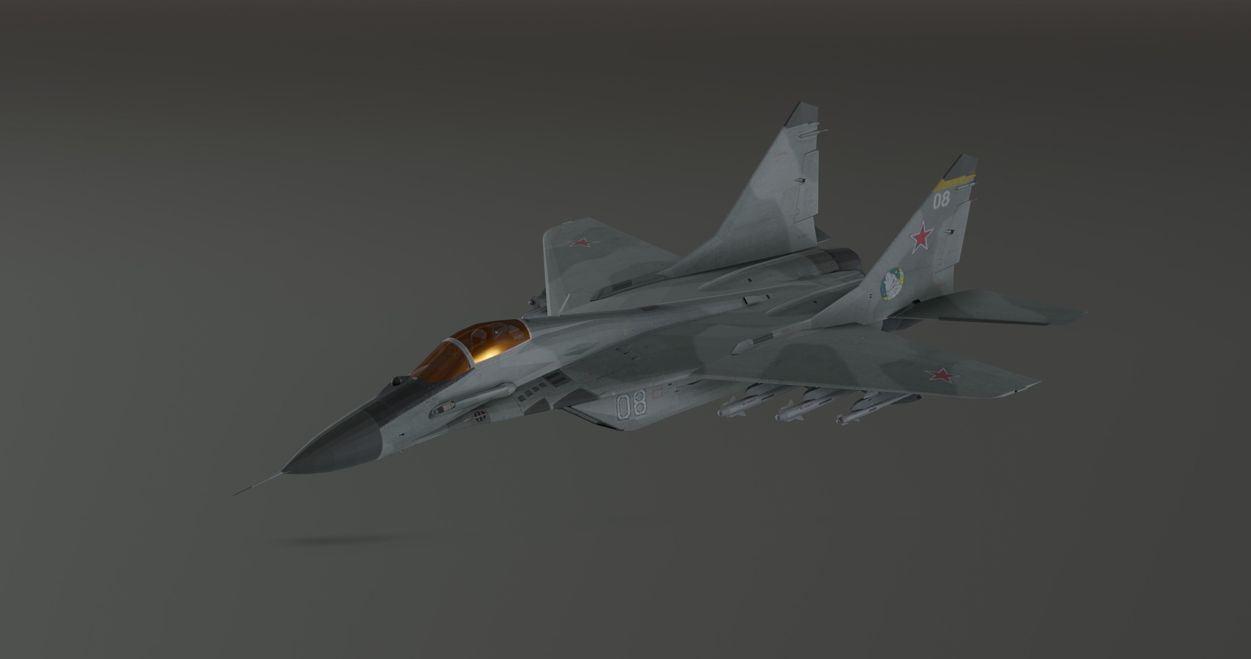 MIG 29 - Fighter Jet - Photorealistic Low-poly 3D model_1