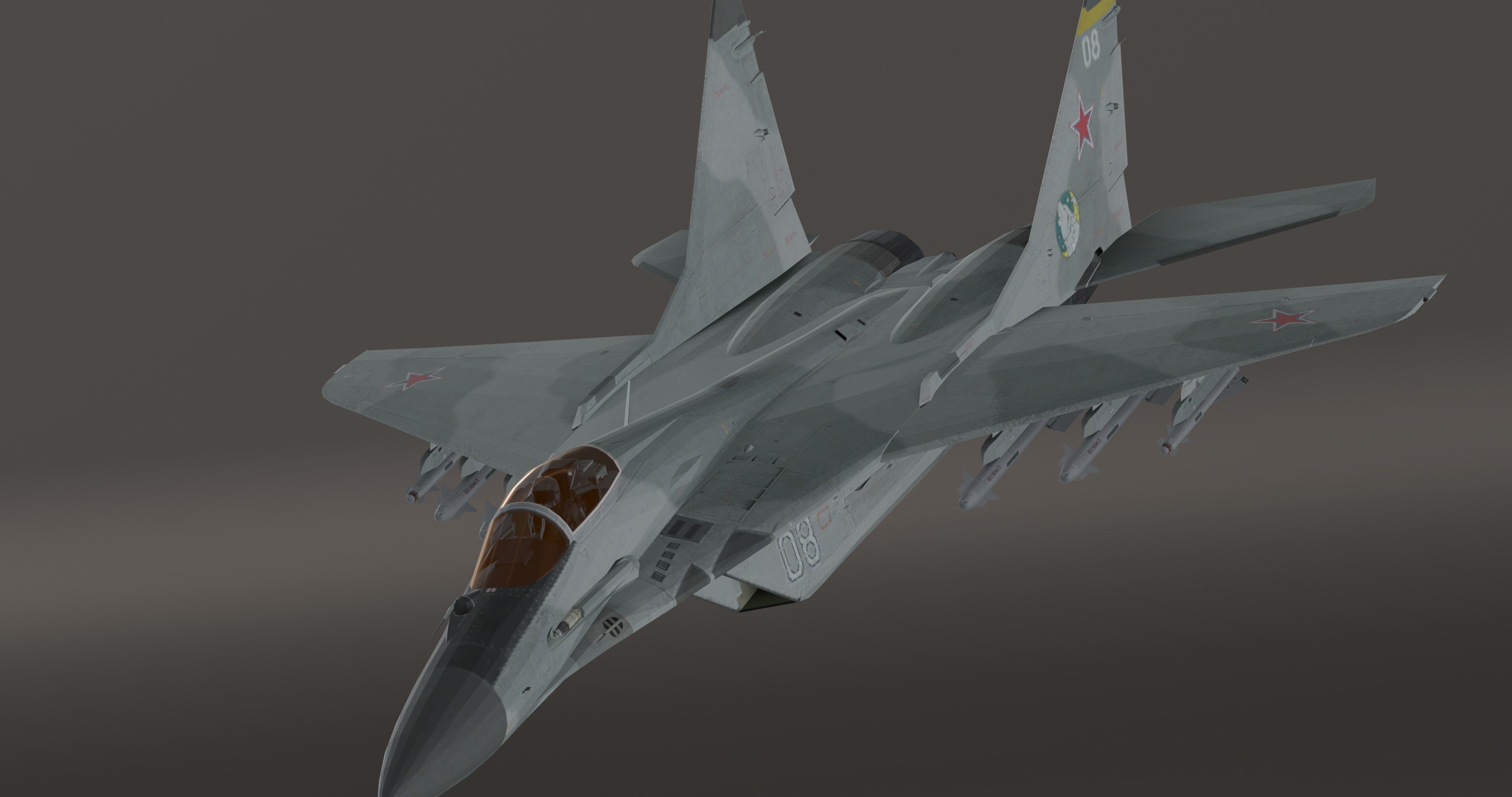 MIG 29 - Fighter Jet - Photorealistic Low-poly 3D model_18