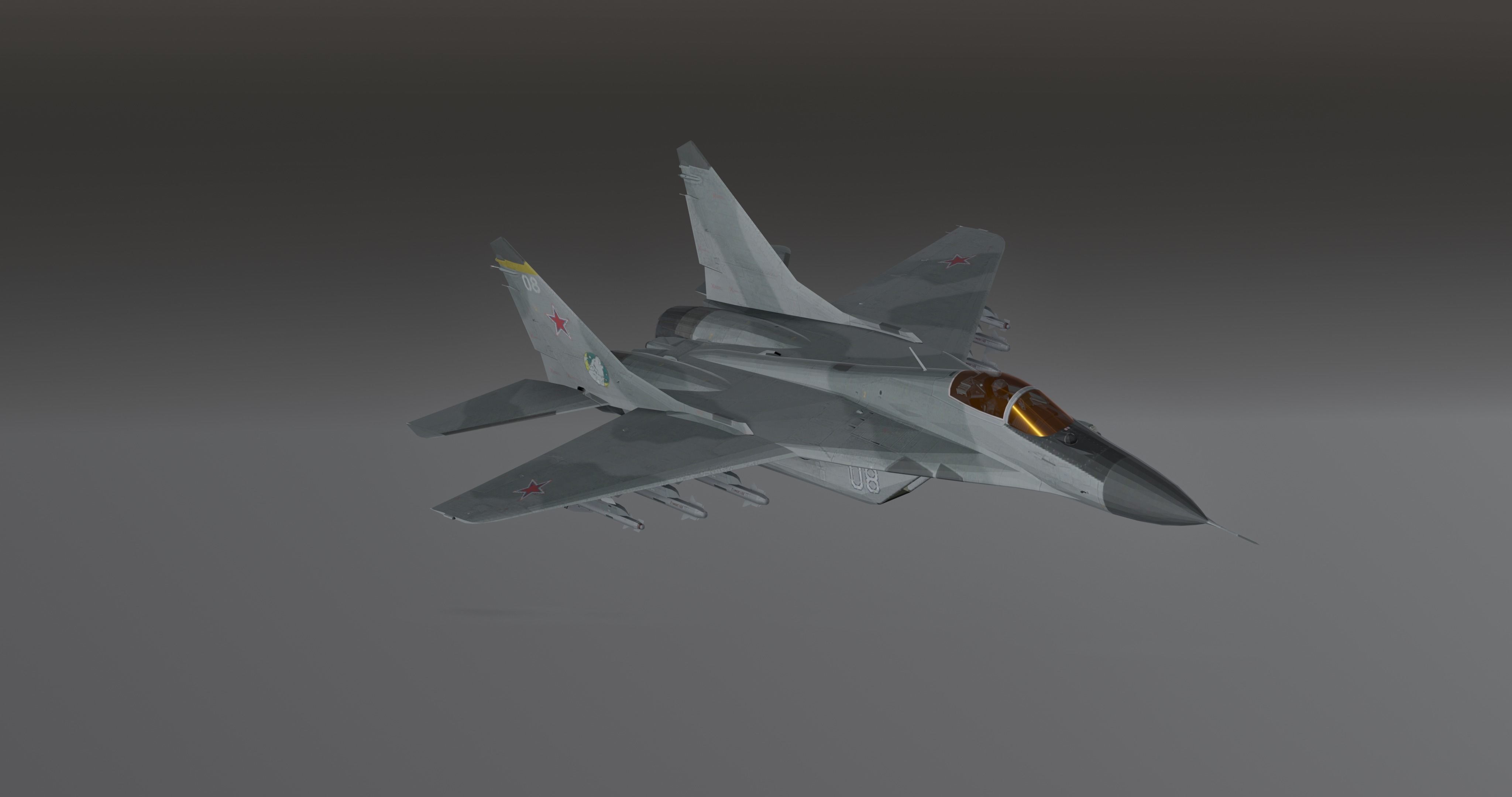 MIG 29 - Fighter Jet - Photorealistic Low-poly 3D model_4