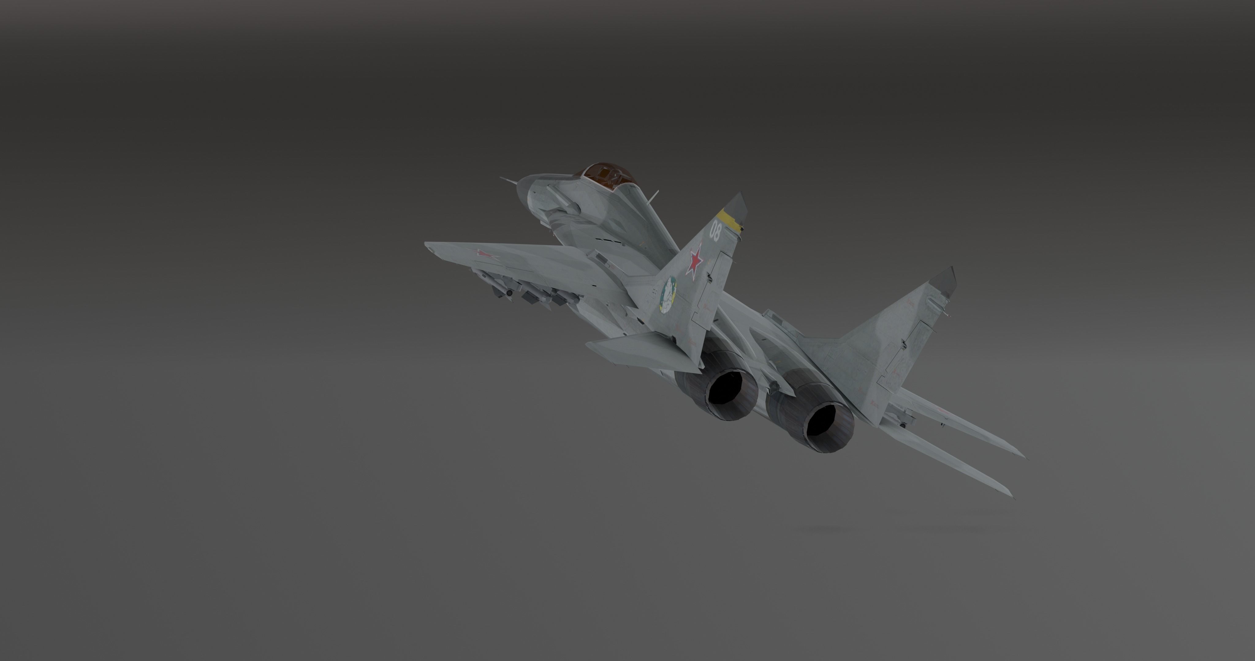MIG 29 - Fighter Jet - Photorealistic Low-poly 3D model_10