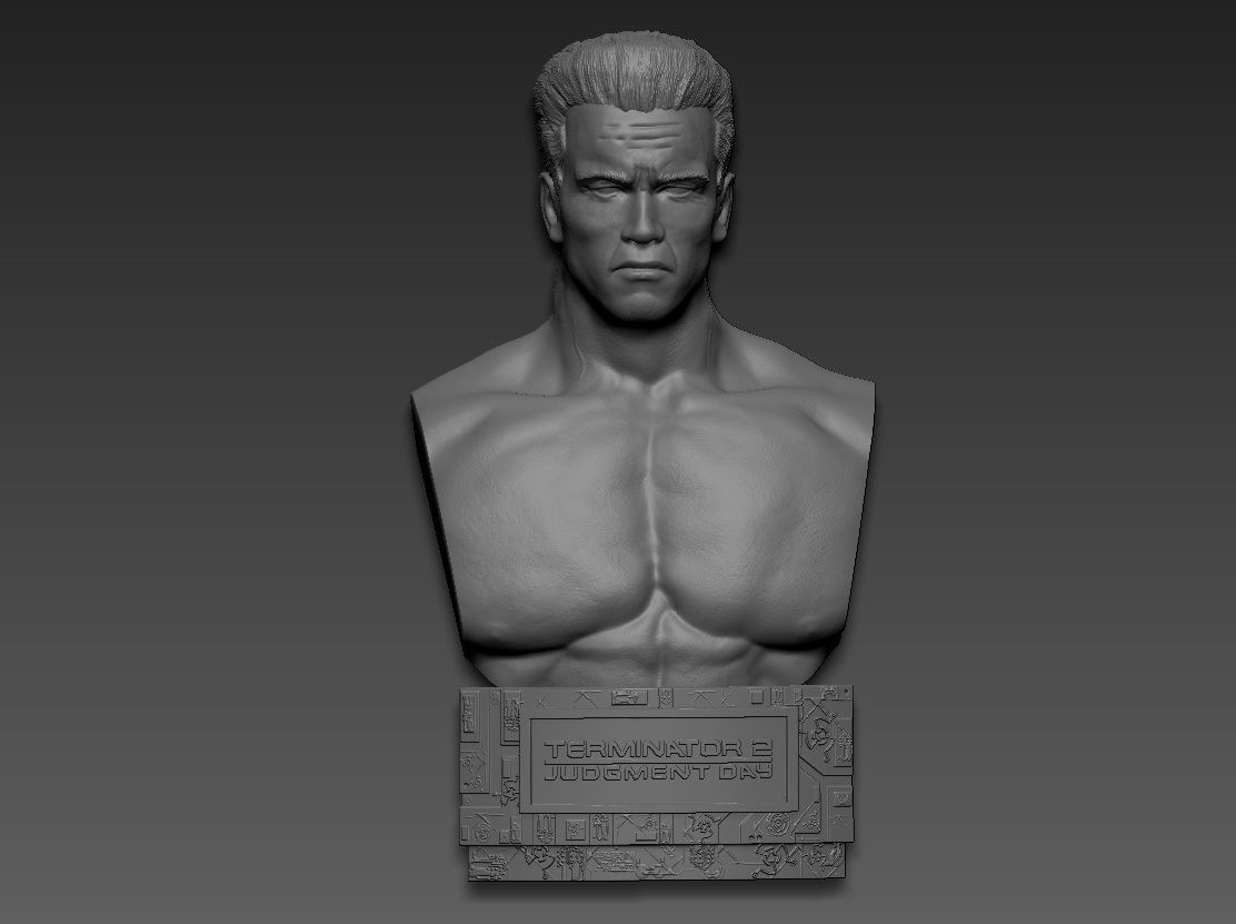 Terminator 2 Judgment Day 1991 Bust 3D print model_15