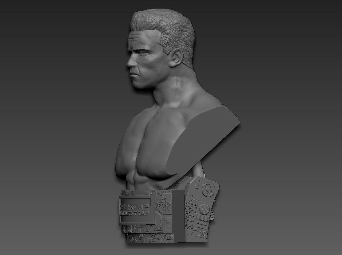 Terminator 2 Judgment Day 1991 Bust 3D print model_2