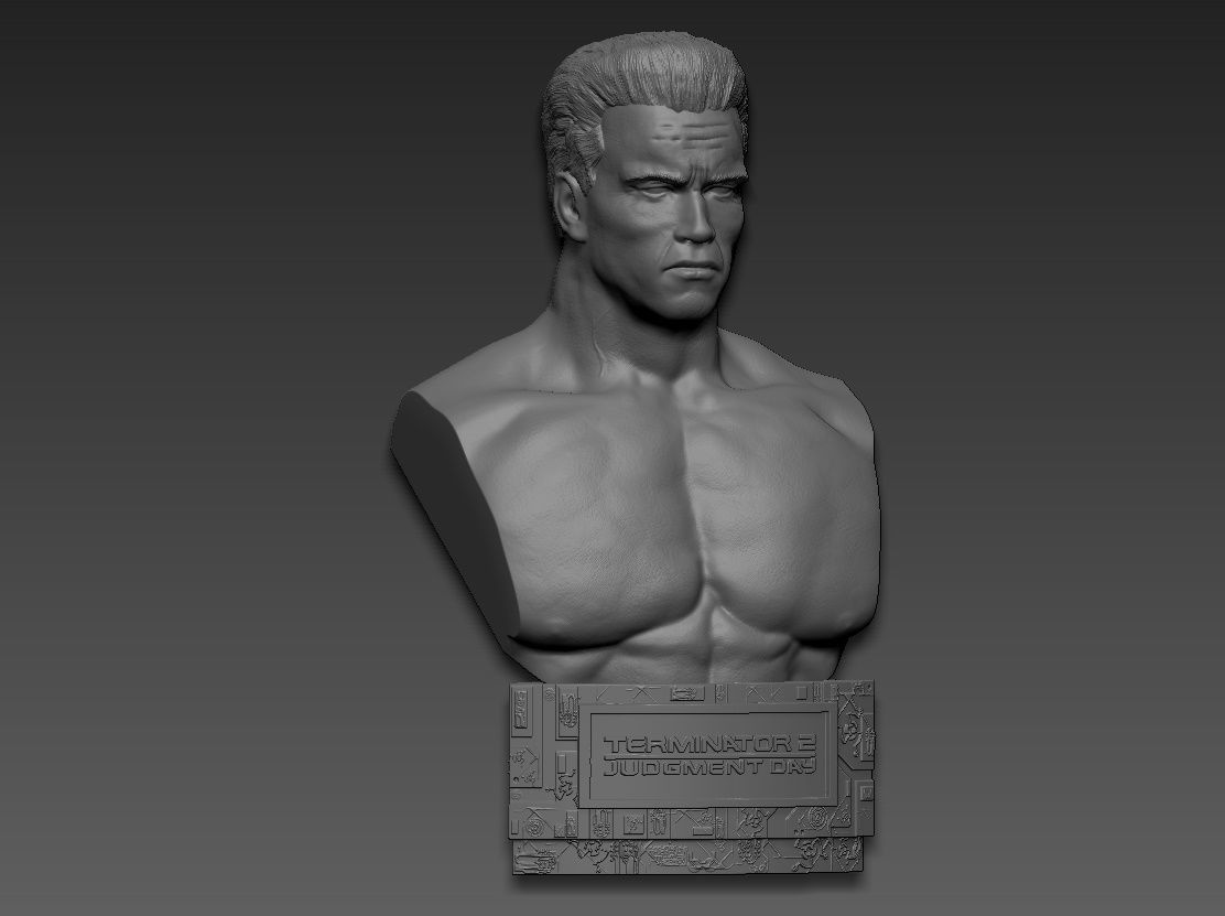 Terminator 2 Judgment Day 1991 Bust 3D print model_14